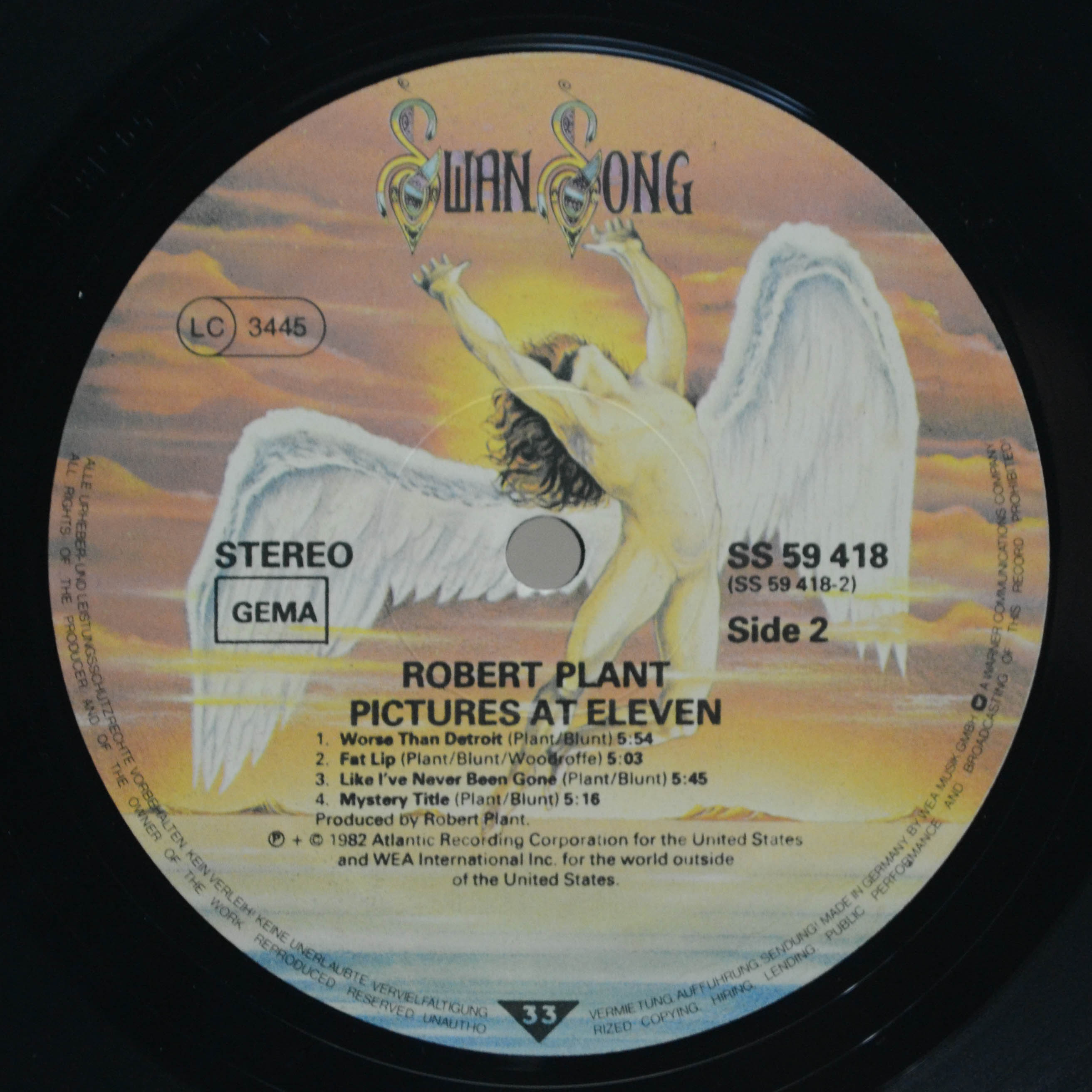 Виниловая пластинка Robert Plant — Pictures At Eleven, 1982