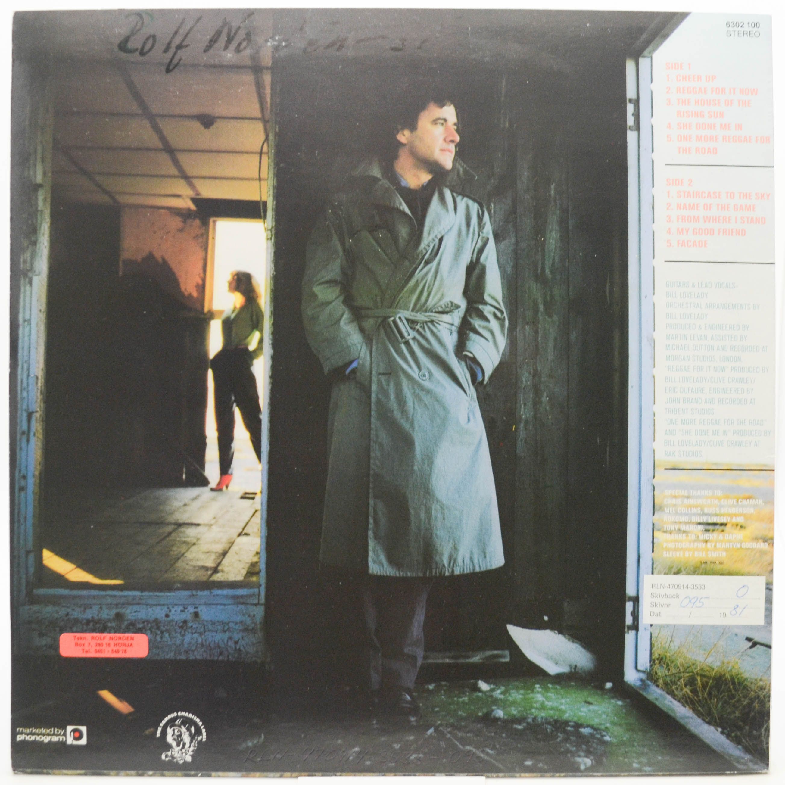 Виниловая пластинка Bill Lovelady — Cheer Up, 1981