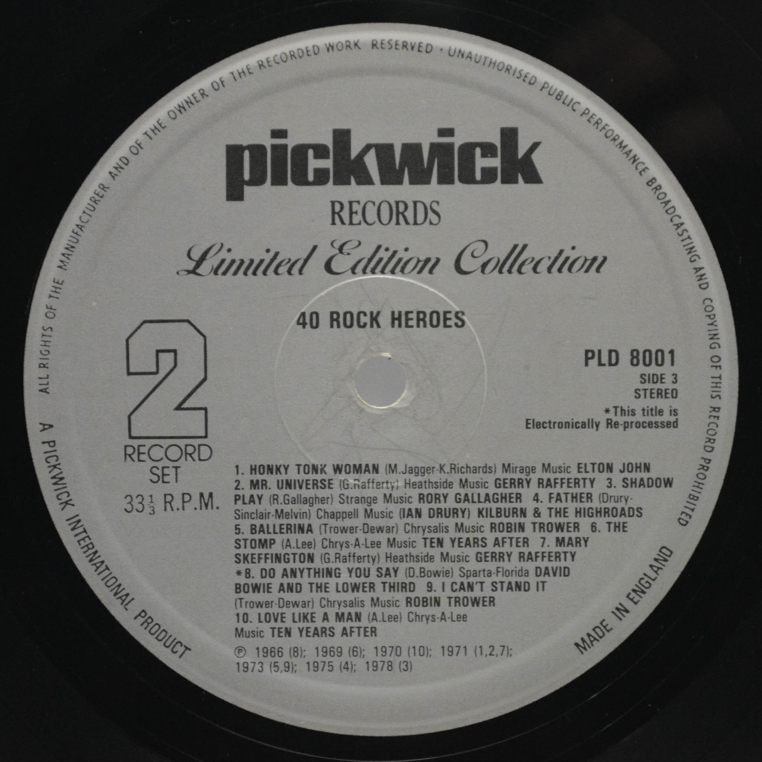 Various — Rock Heroes (2LP, UK), 1979