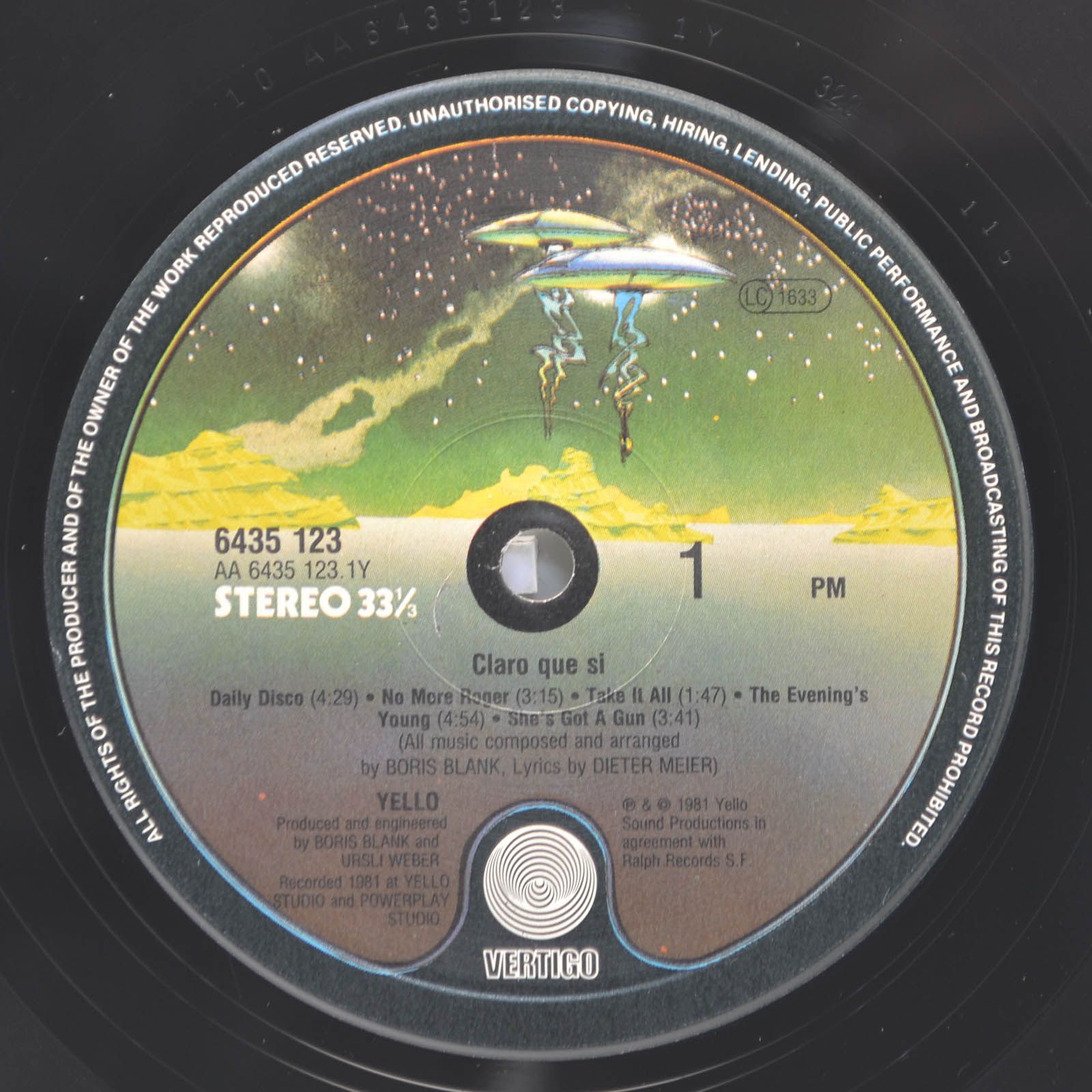 Yello — Claro Que Si, 1981