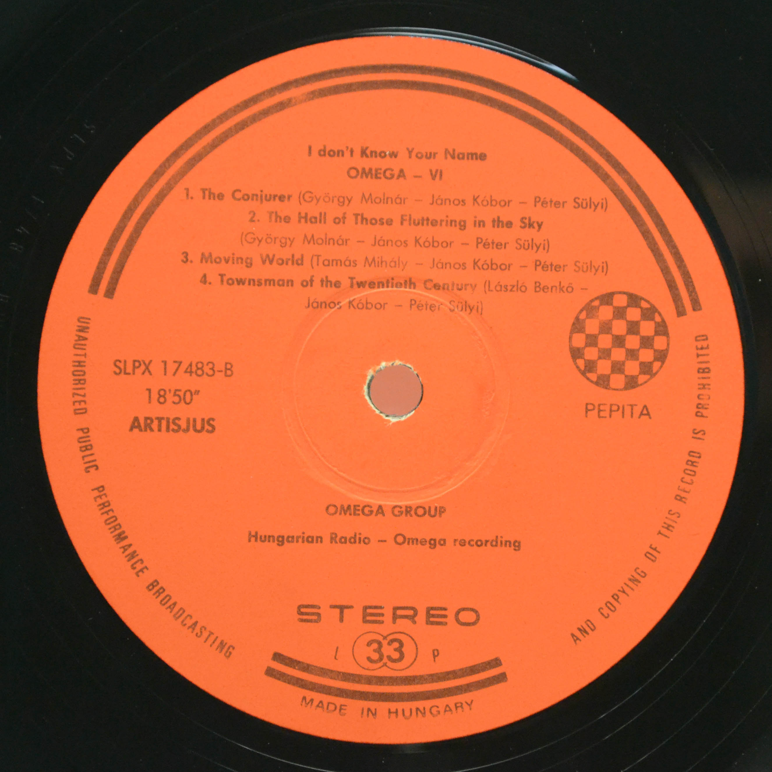 Виниловая пластинка Omega — 6 - Nem Tudom A Neved, 1975