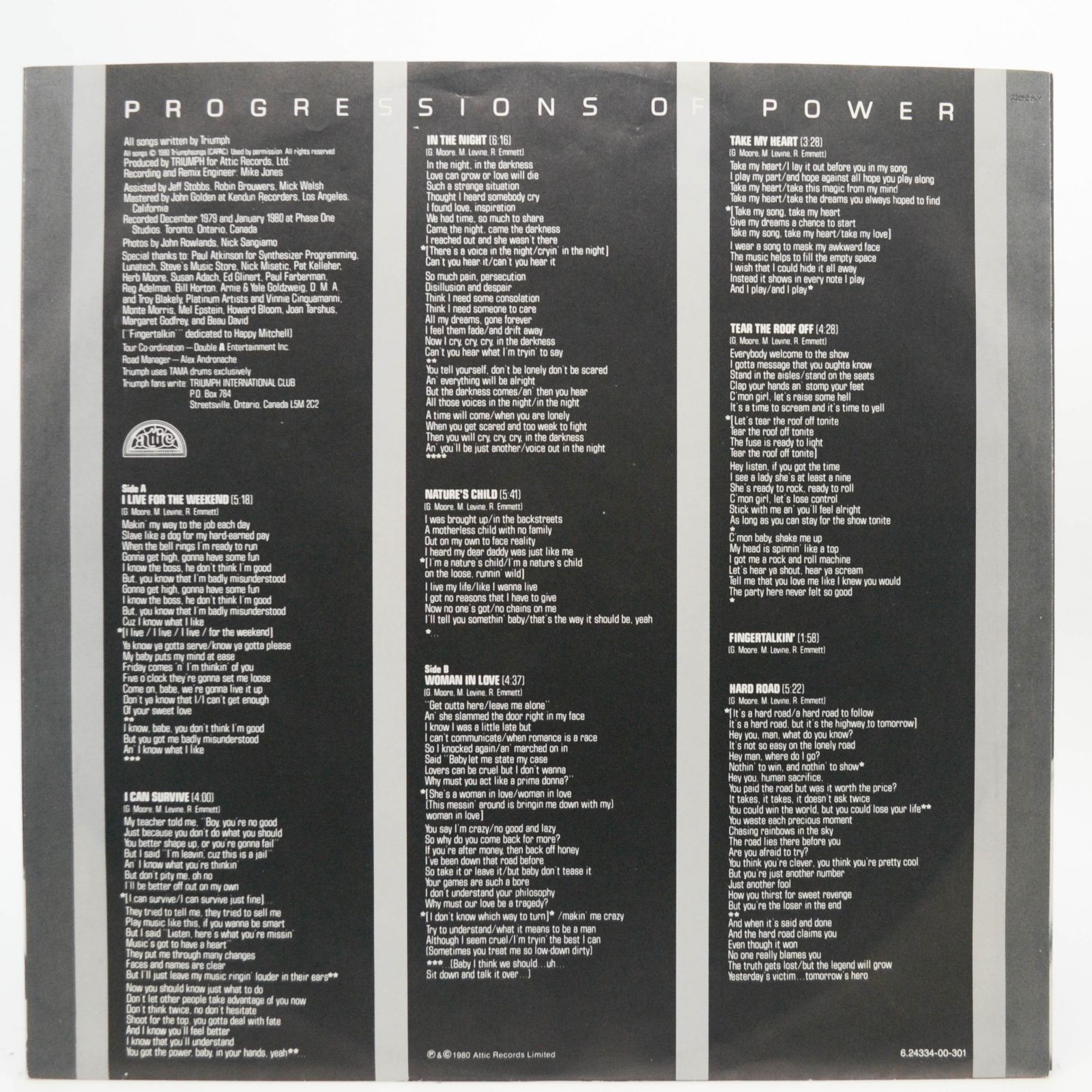 Виниловая пластинка Triumph — Progressions Of Power, 1980