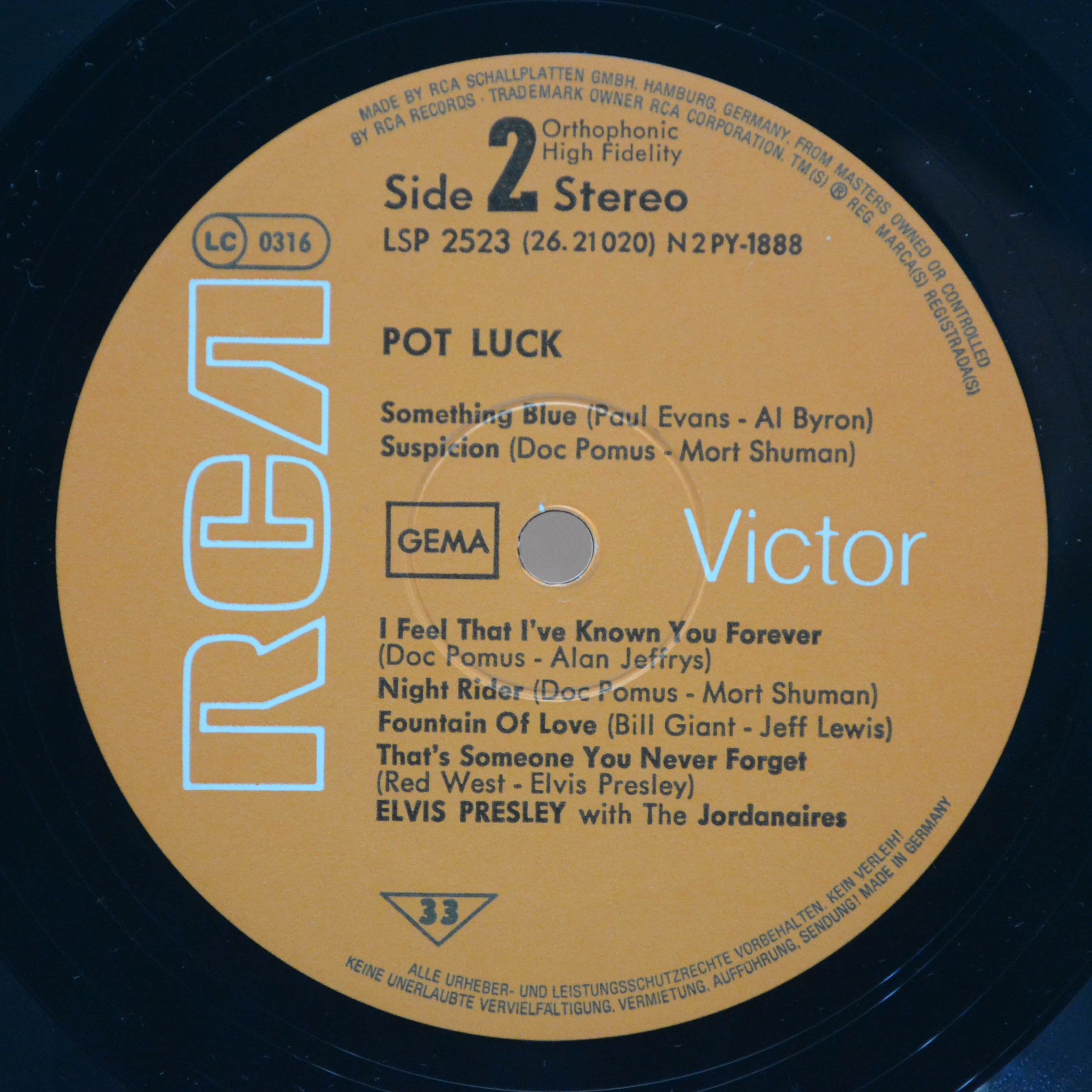 Elvis Presley — Pot Luck, 1962
