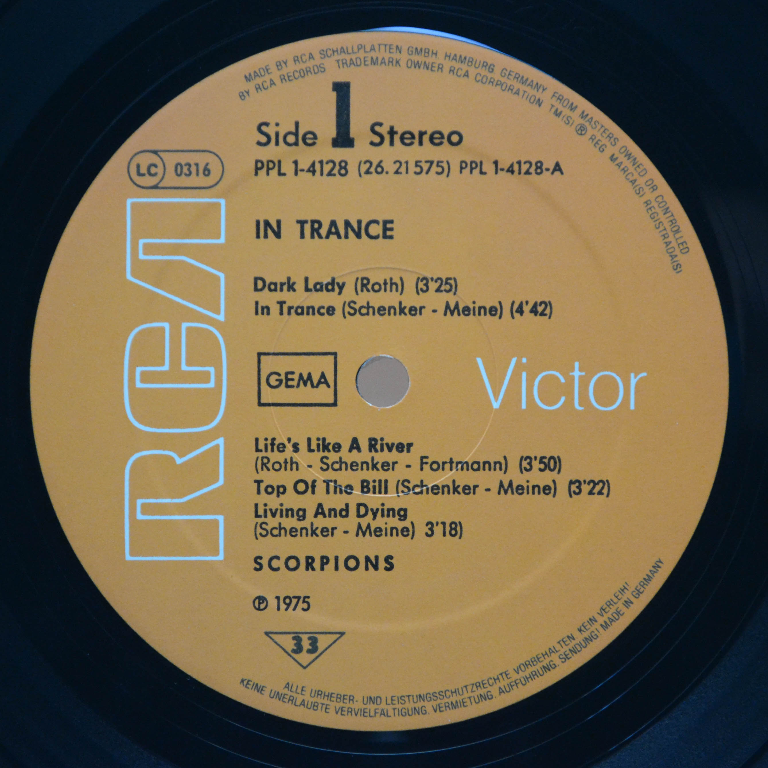 Виниловая пластинка Scorpions — In Trance, 1975