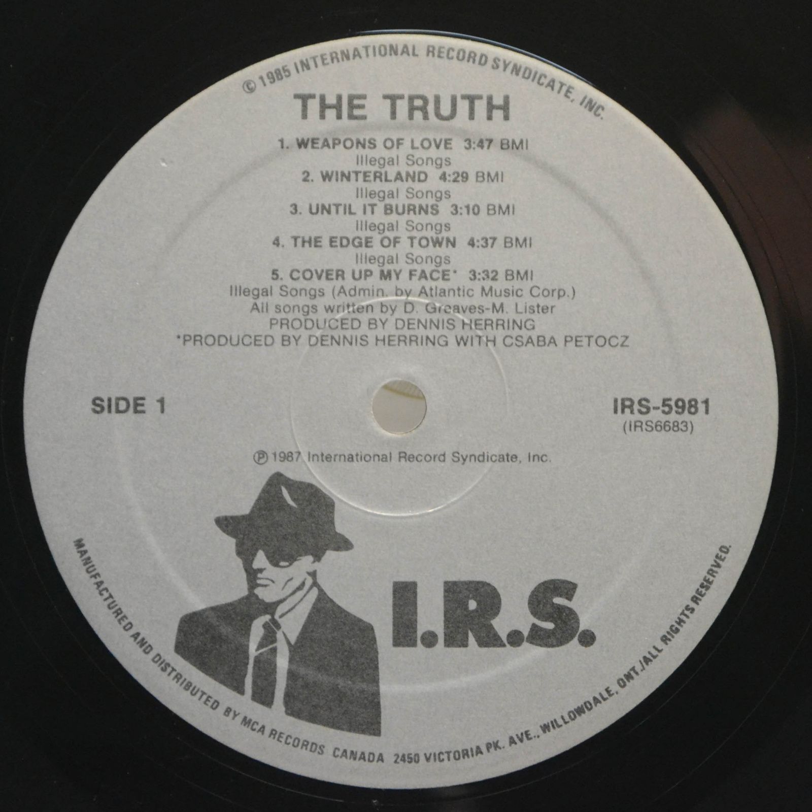 Виниловая пластинка Truth — Weapons Of Love, 1987