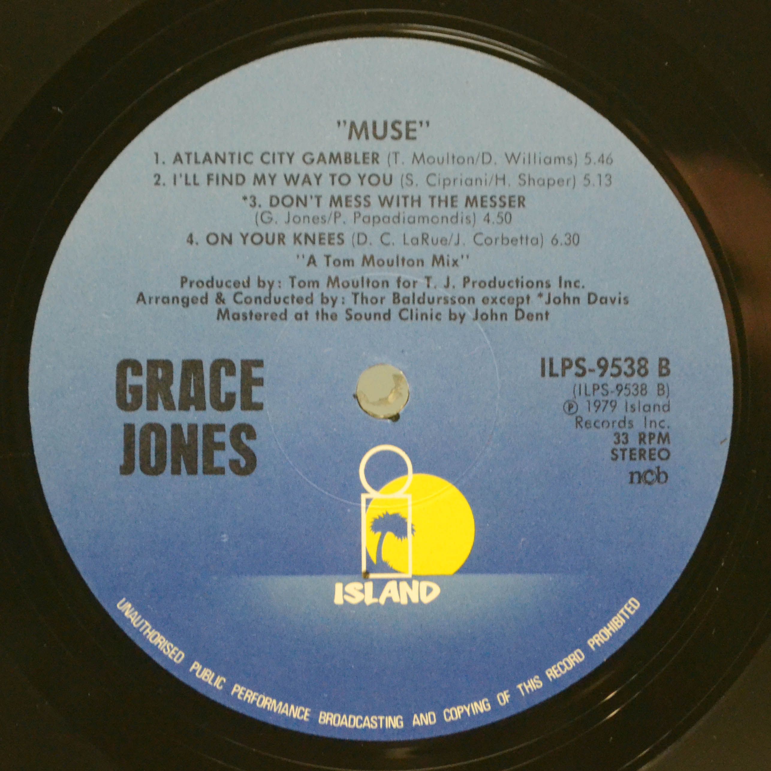 Виниловая пластинка Grace Jones — Muse, 1979
