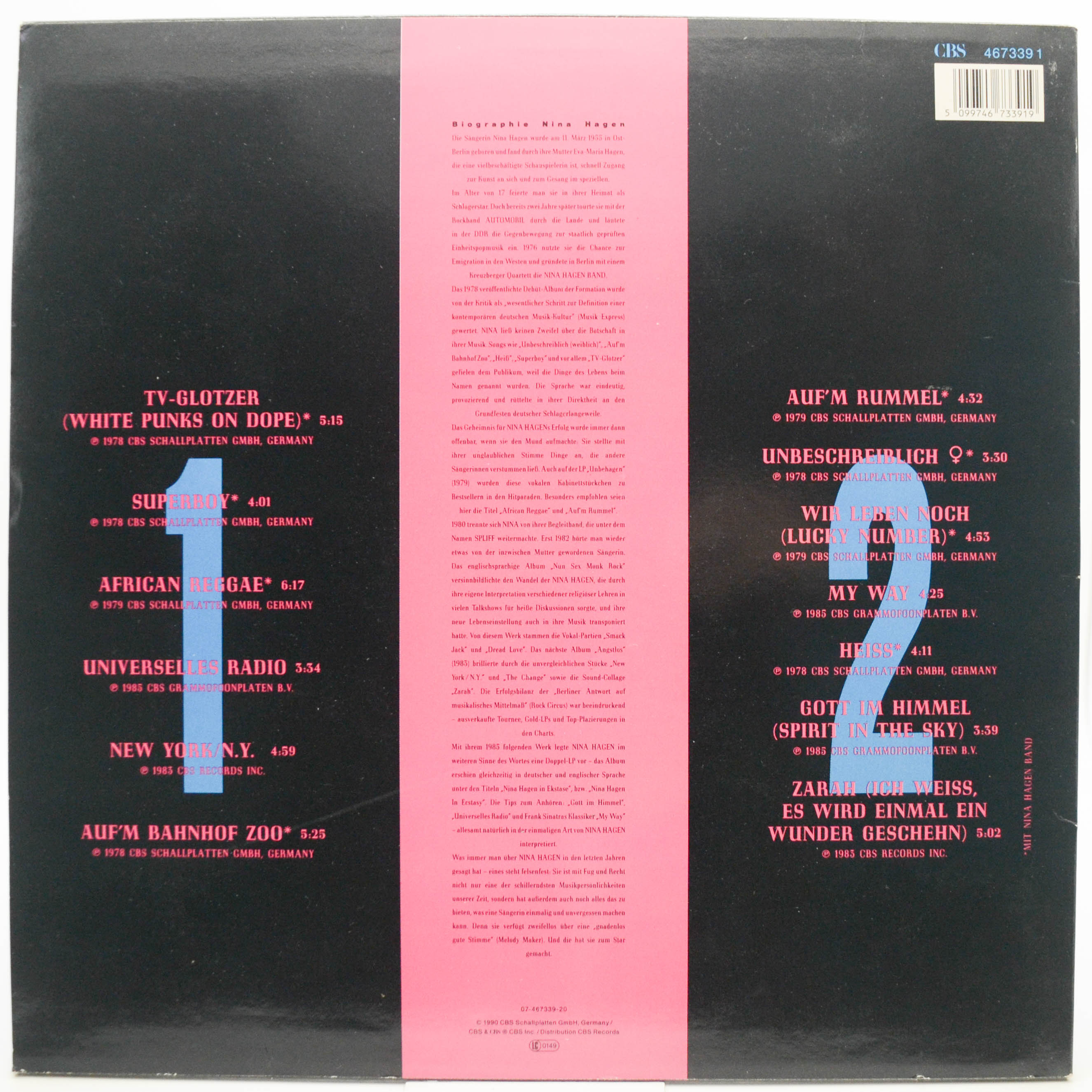 Nina Hagen — The Very Best Of, 1990