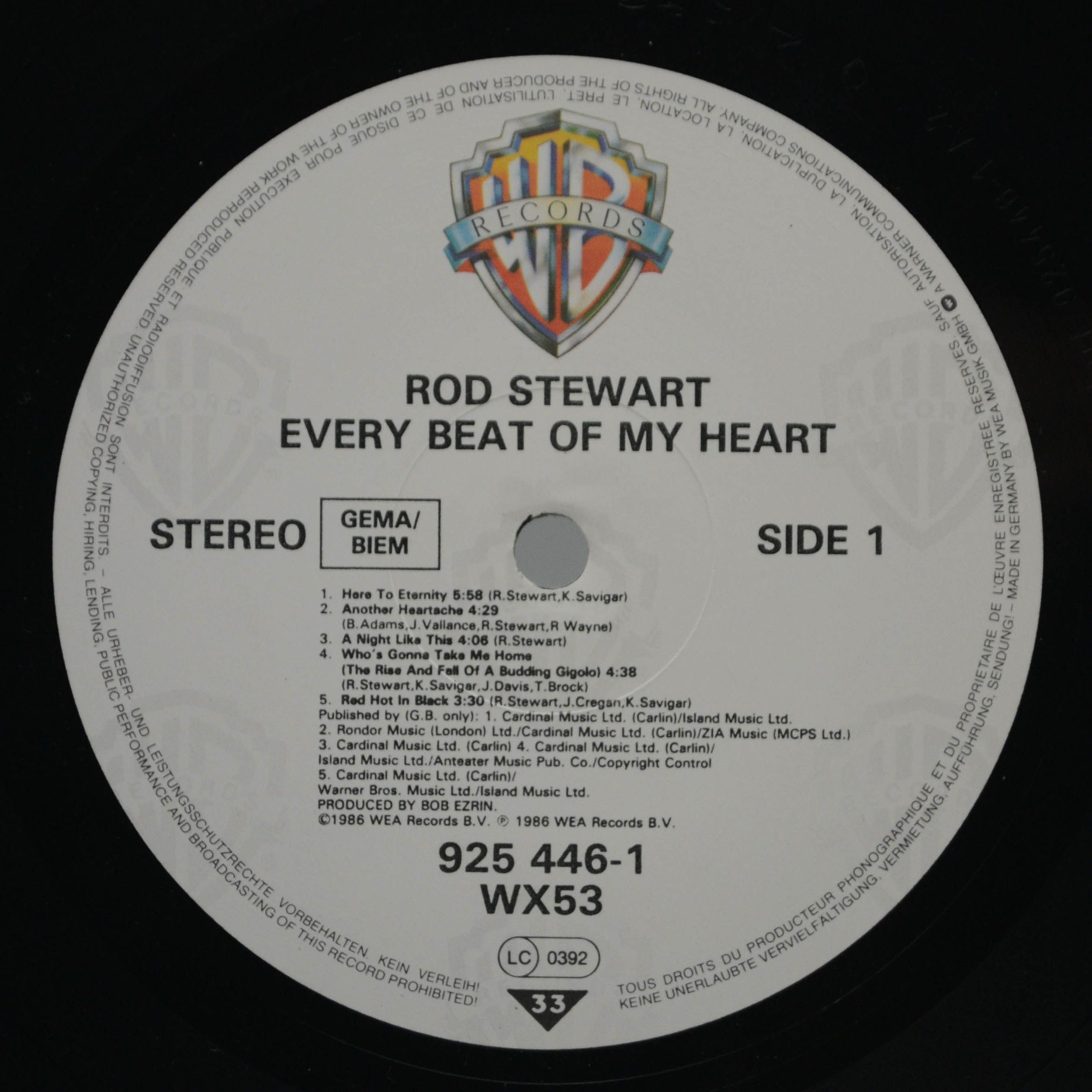 Rod Stewart — Every Beat Of My Heart, 1986
