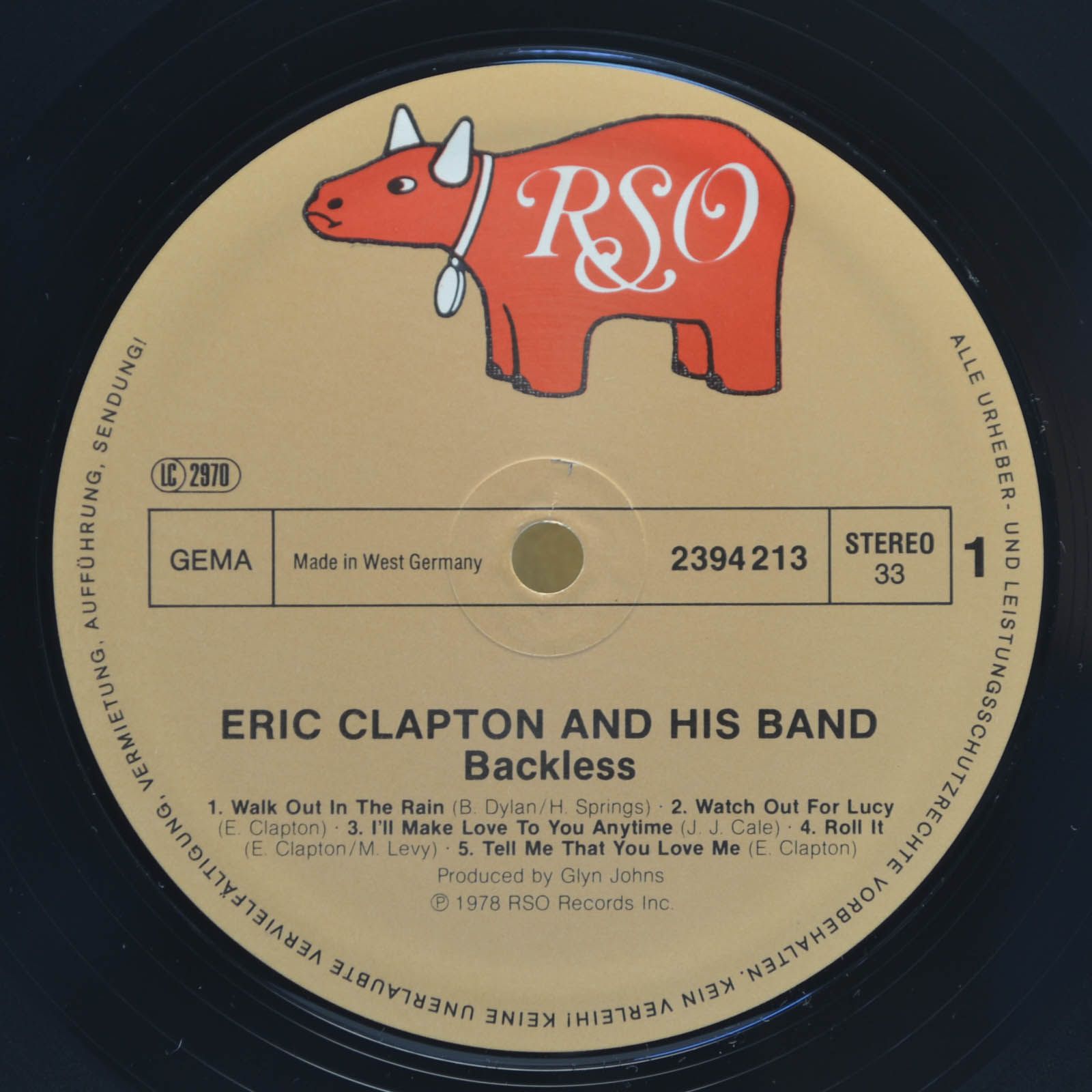 Eric Clapton — Backless, 1978