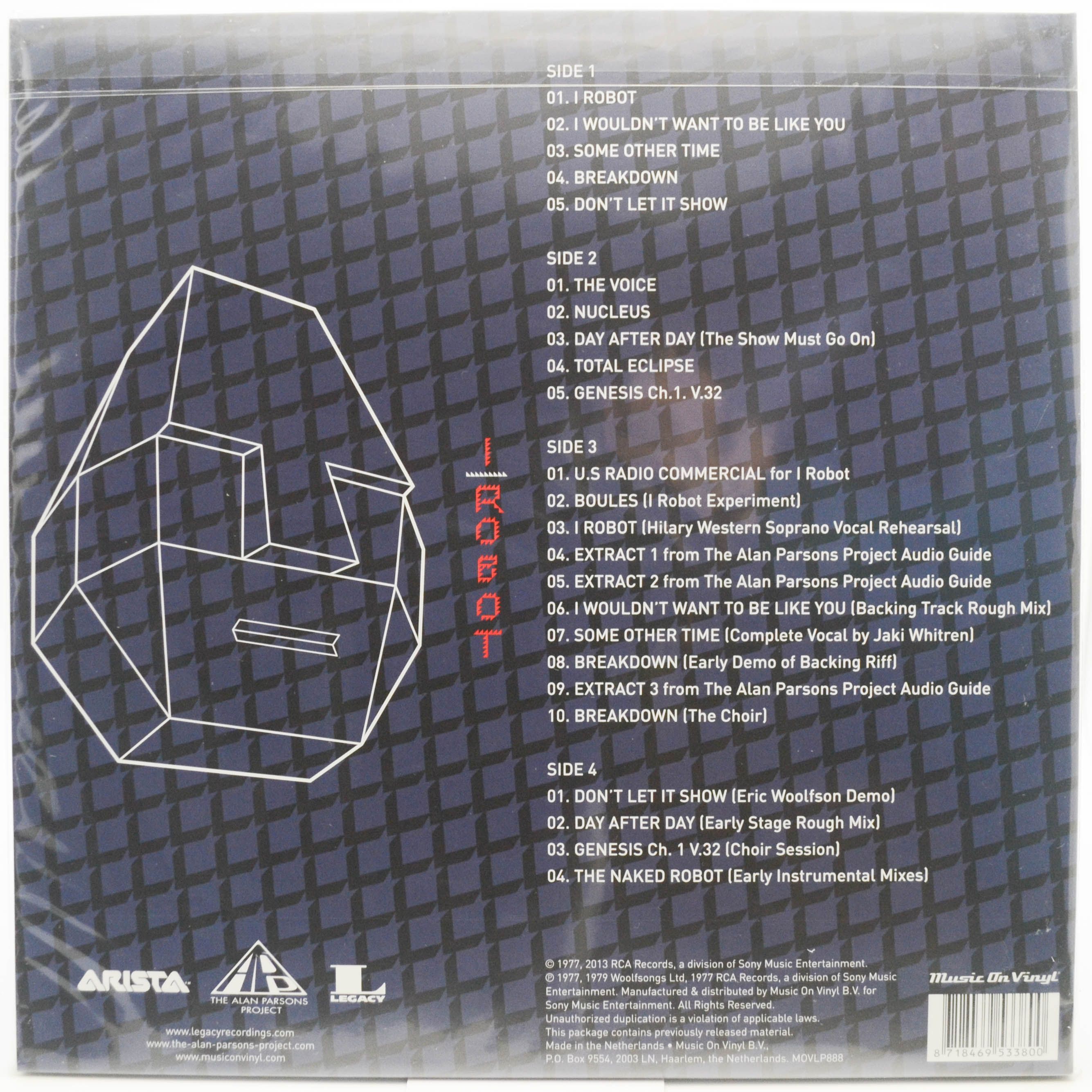 Виниловая пластинка Alan Parsons Project — I Robot (2LP), 1977