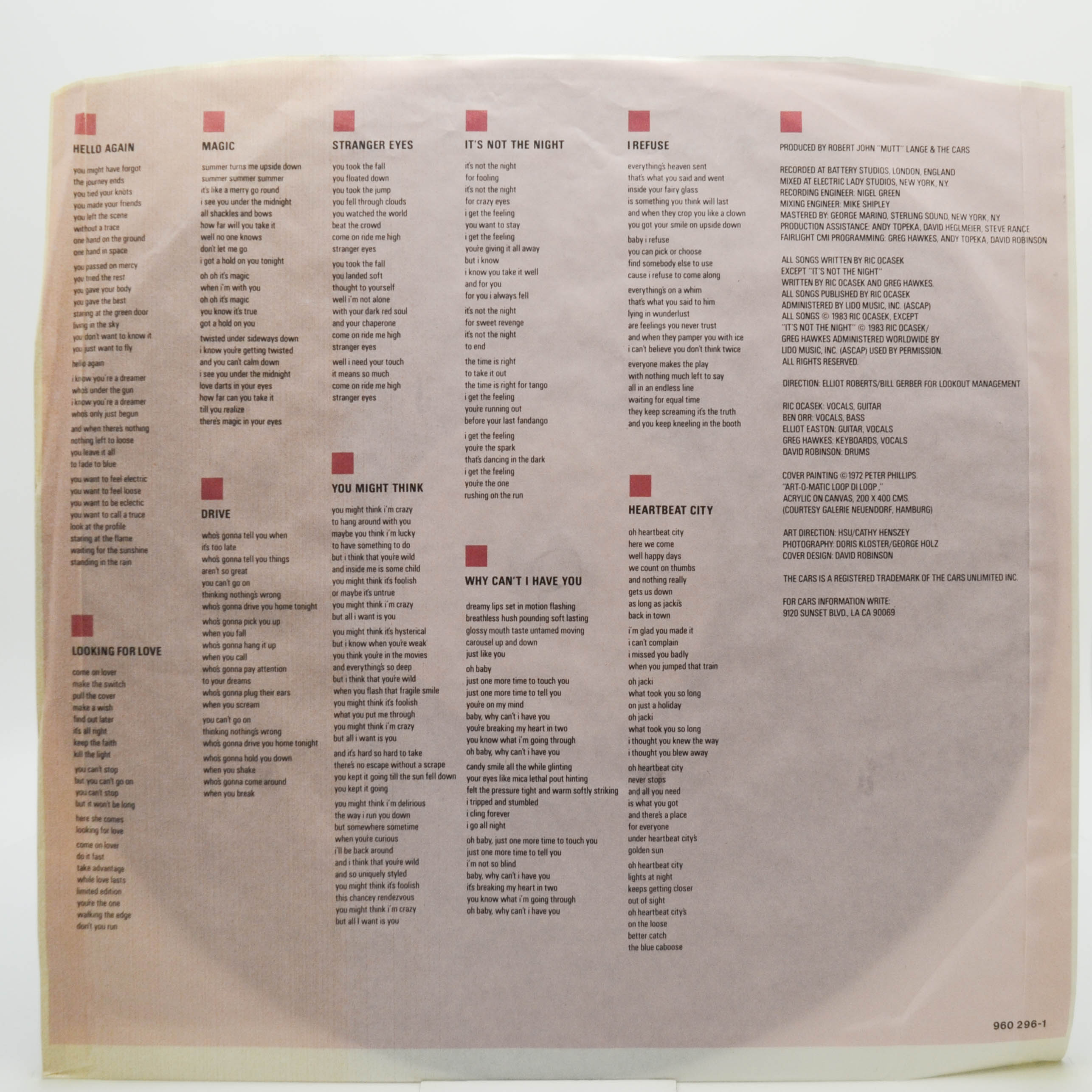 Cars — Heartbeat City, 1984