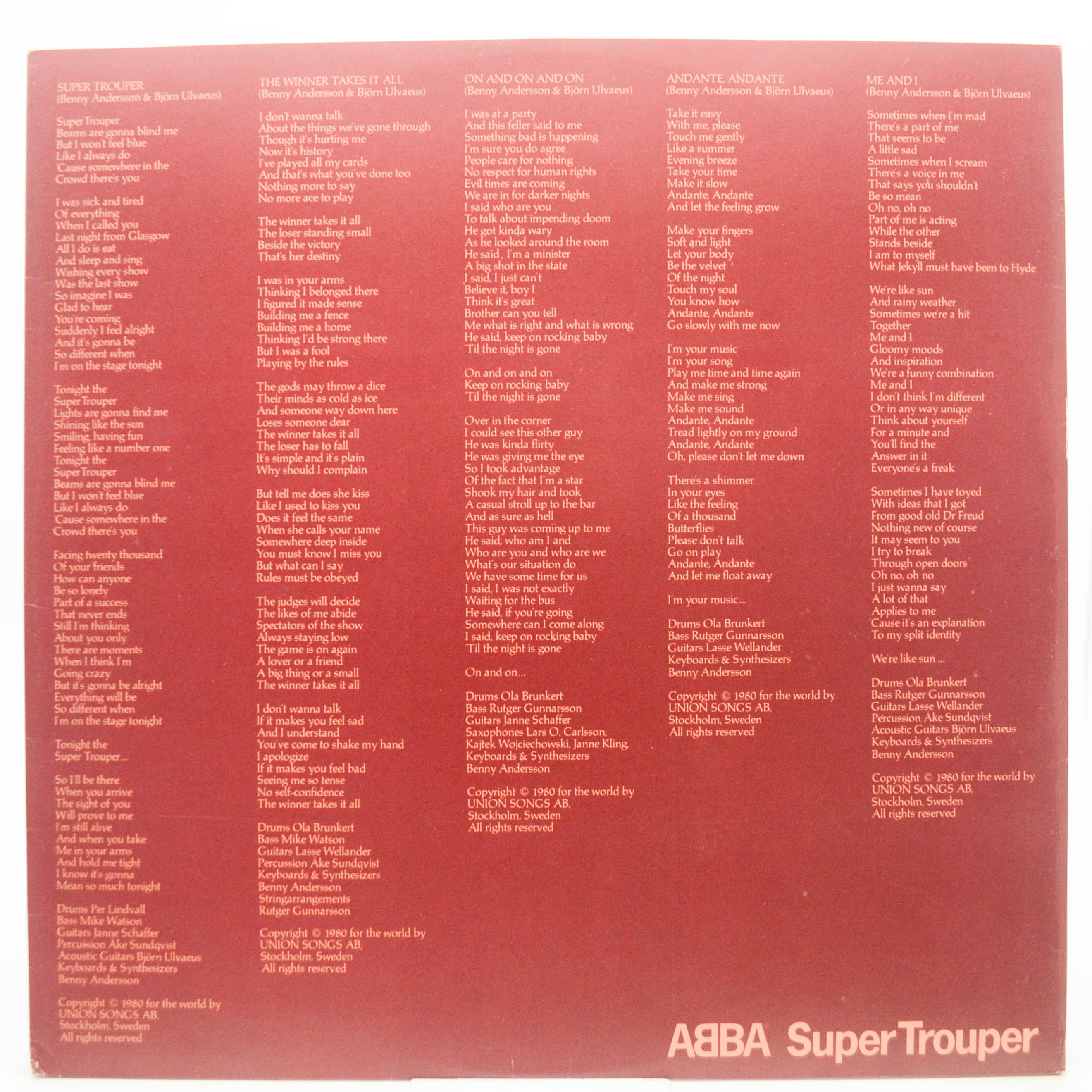 ABBA — Super Trouper (1-st, Sweden), 1980