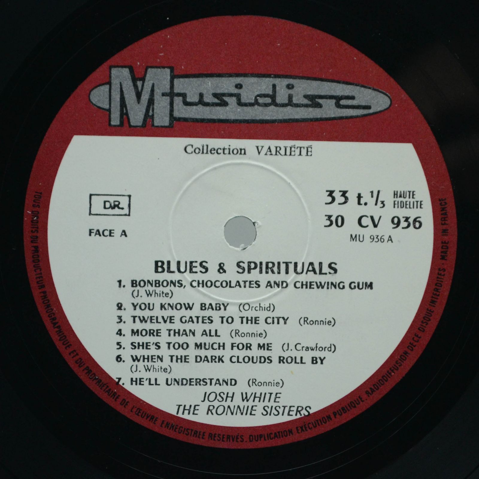 Виниловая пластинка Josh White - The Ronnie Sisters — Blues & Spirituals, 1973