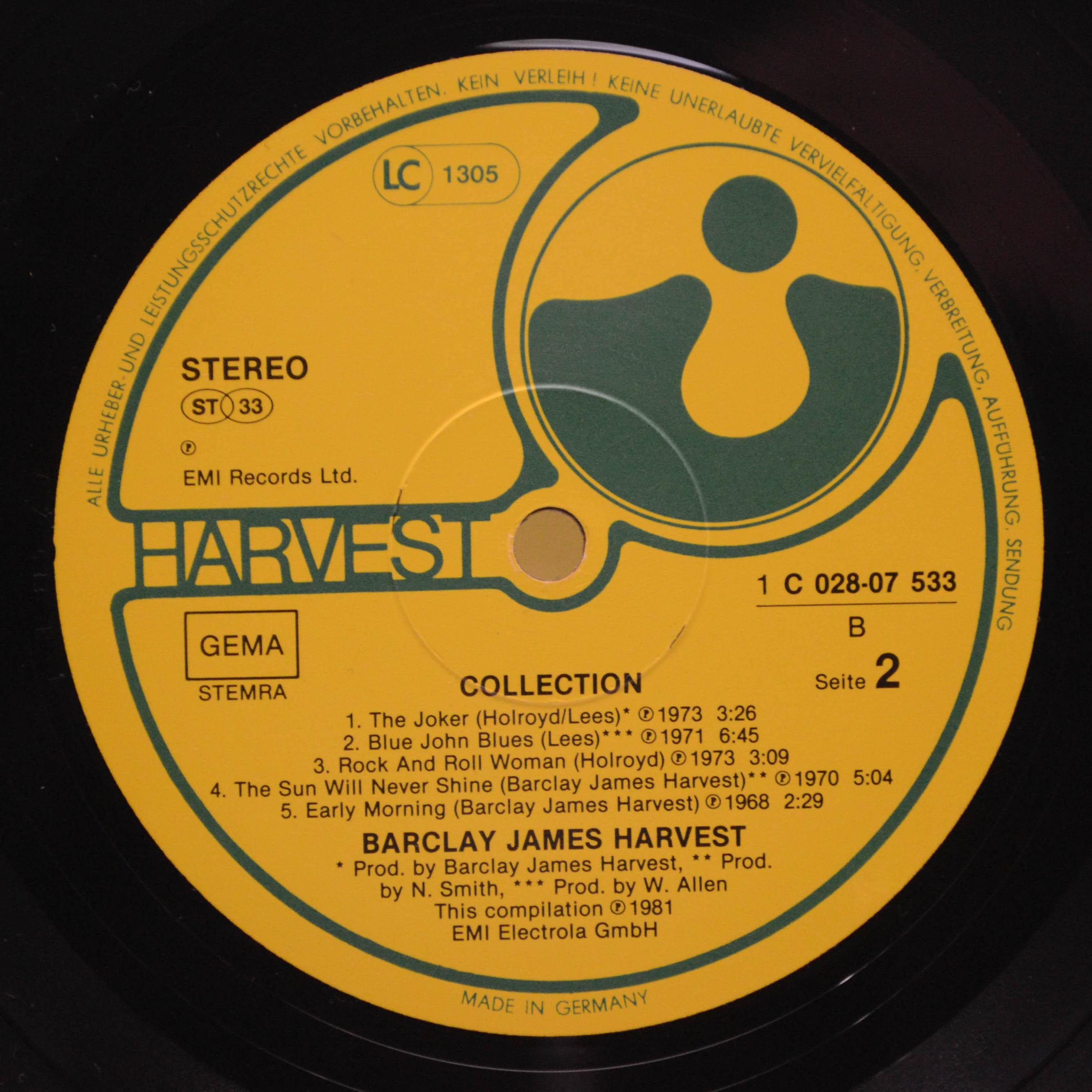 Виниловая пластинка Barclay James Harvest — Collection, 1981