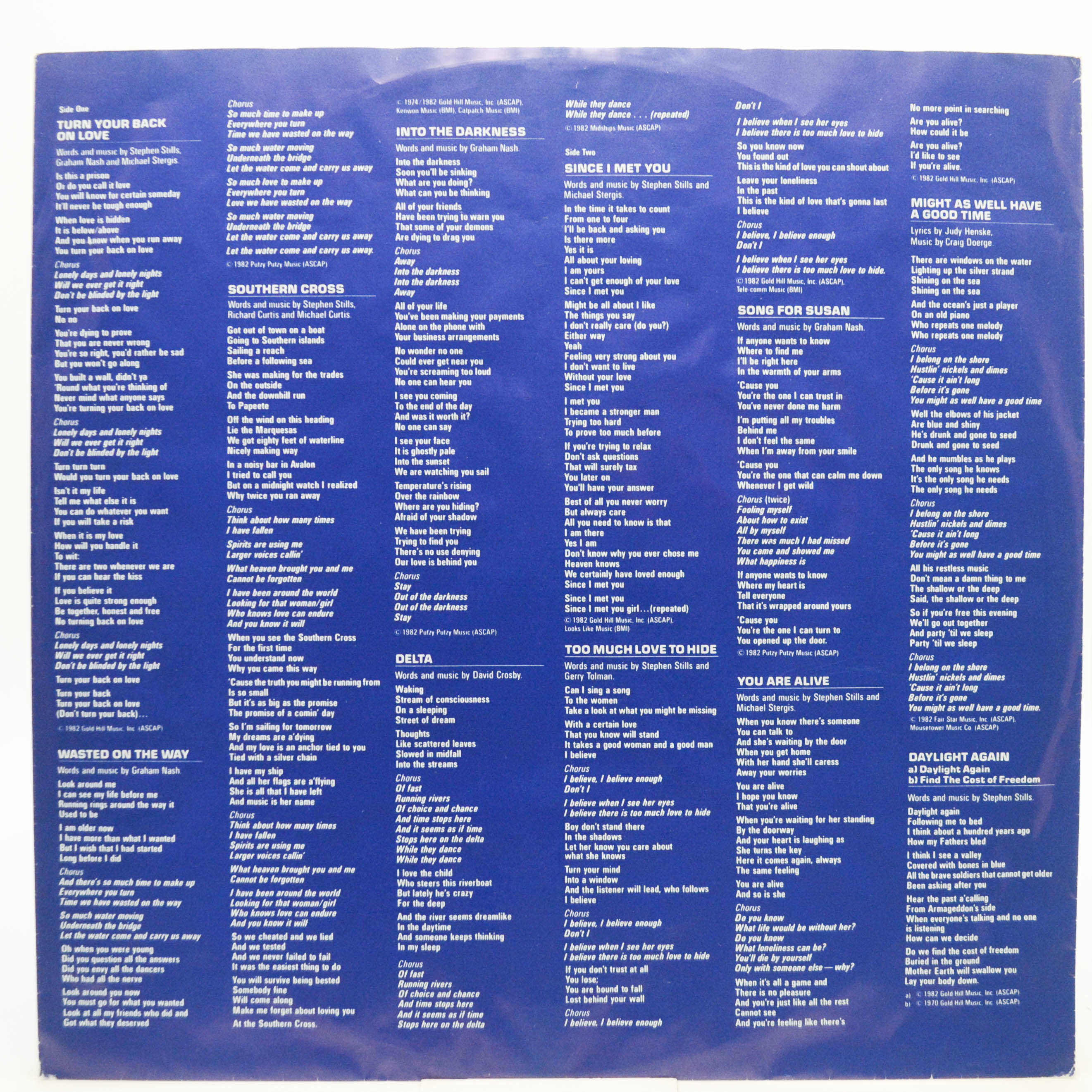 Crosby, Stills & Nash — Daylight Again, 1982