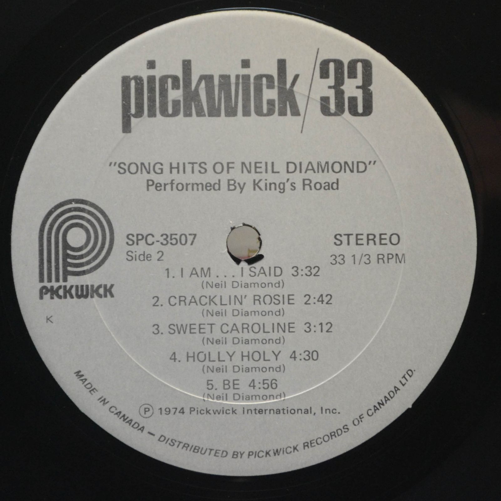 Виниловая пластинка King's Road — Song Hits Of Neil Diamond, 1974