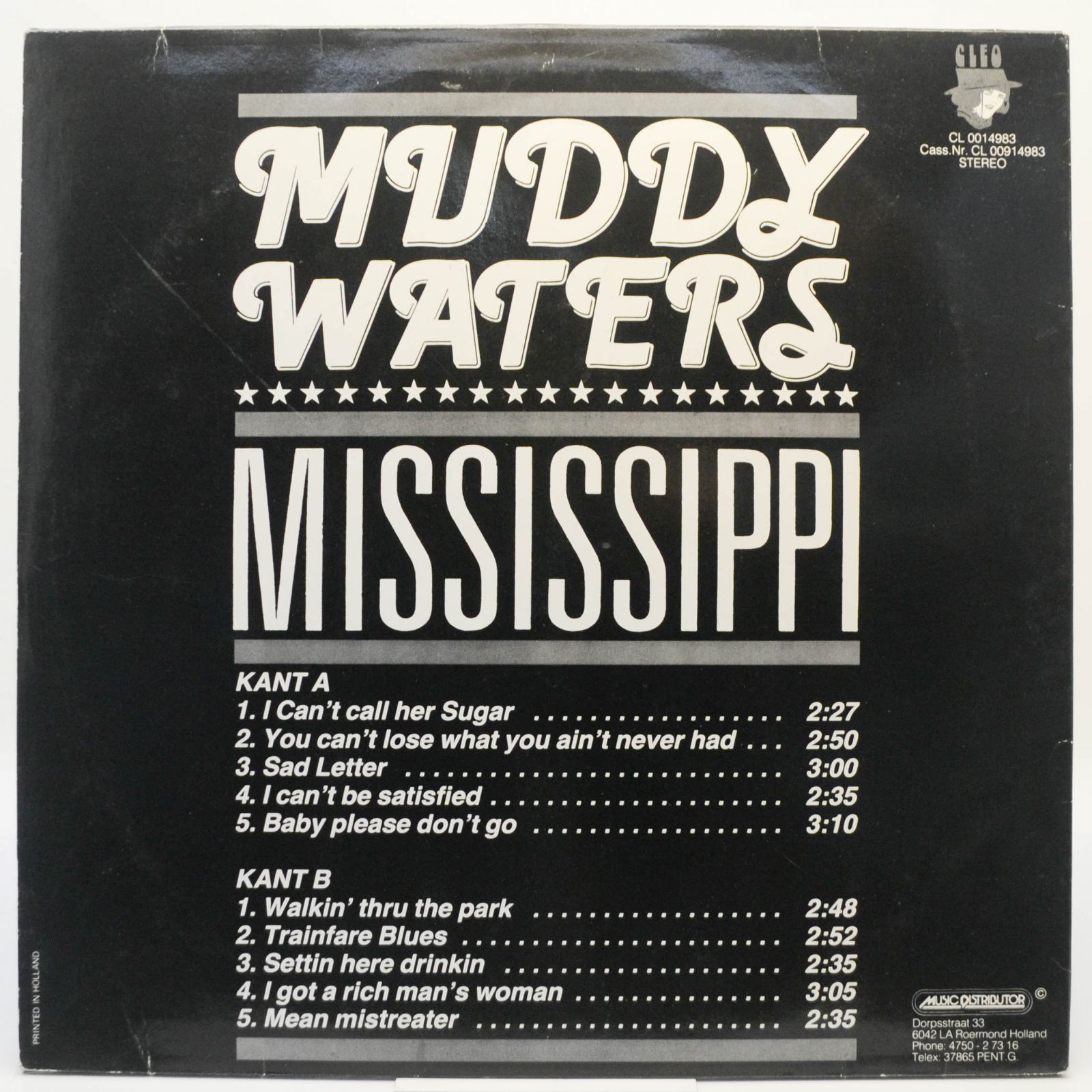 Виниловая пластинка Muddy Waters — Mississippi, 1980