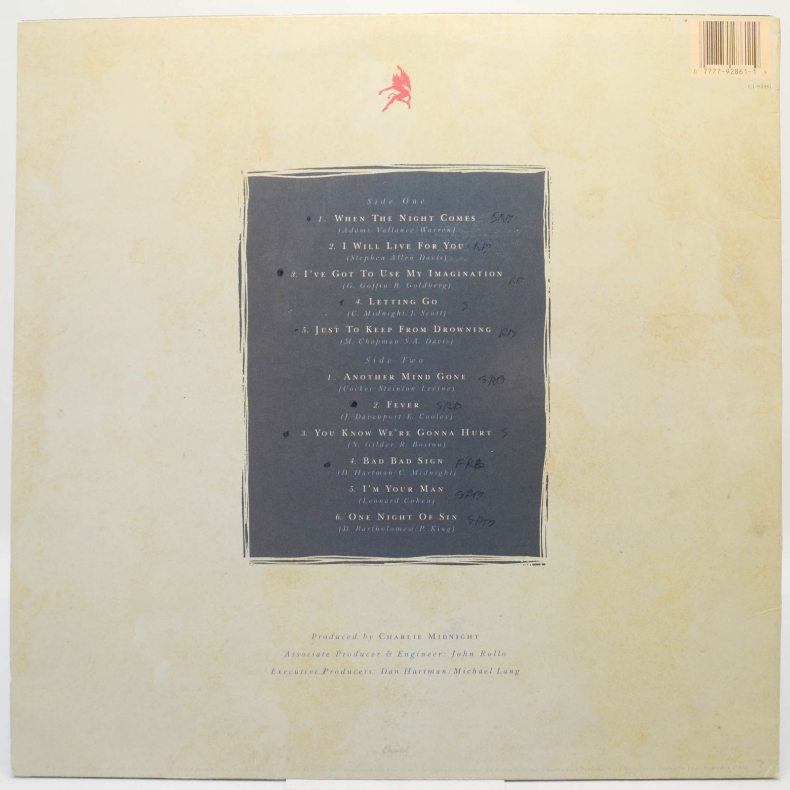 Joe Cocker — One Night Of Sin (USA), 1989