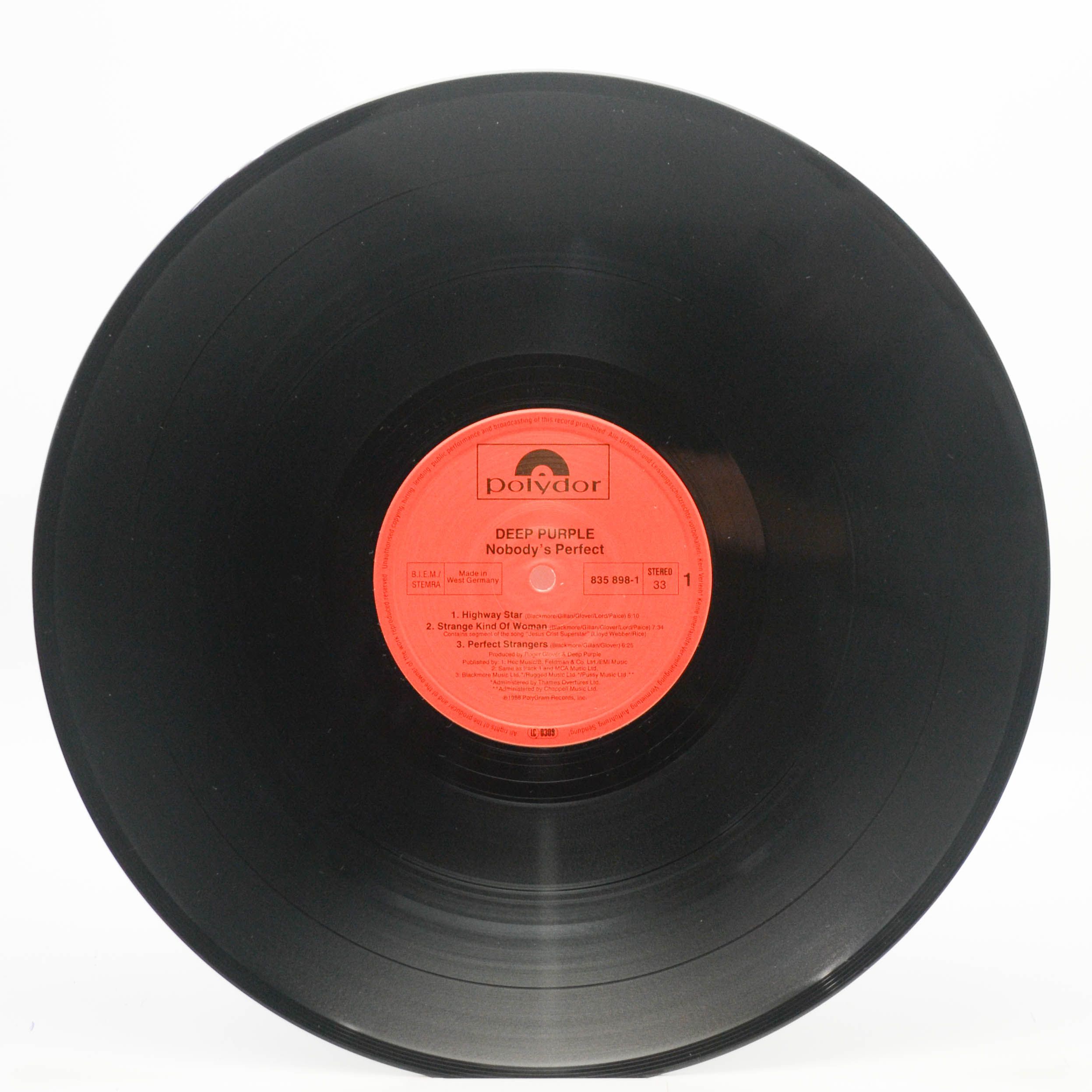 Deep Purple — Nobody's Perfect (2LP), 1988