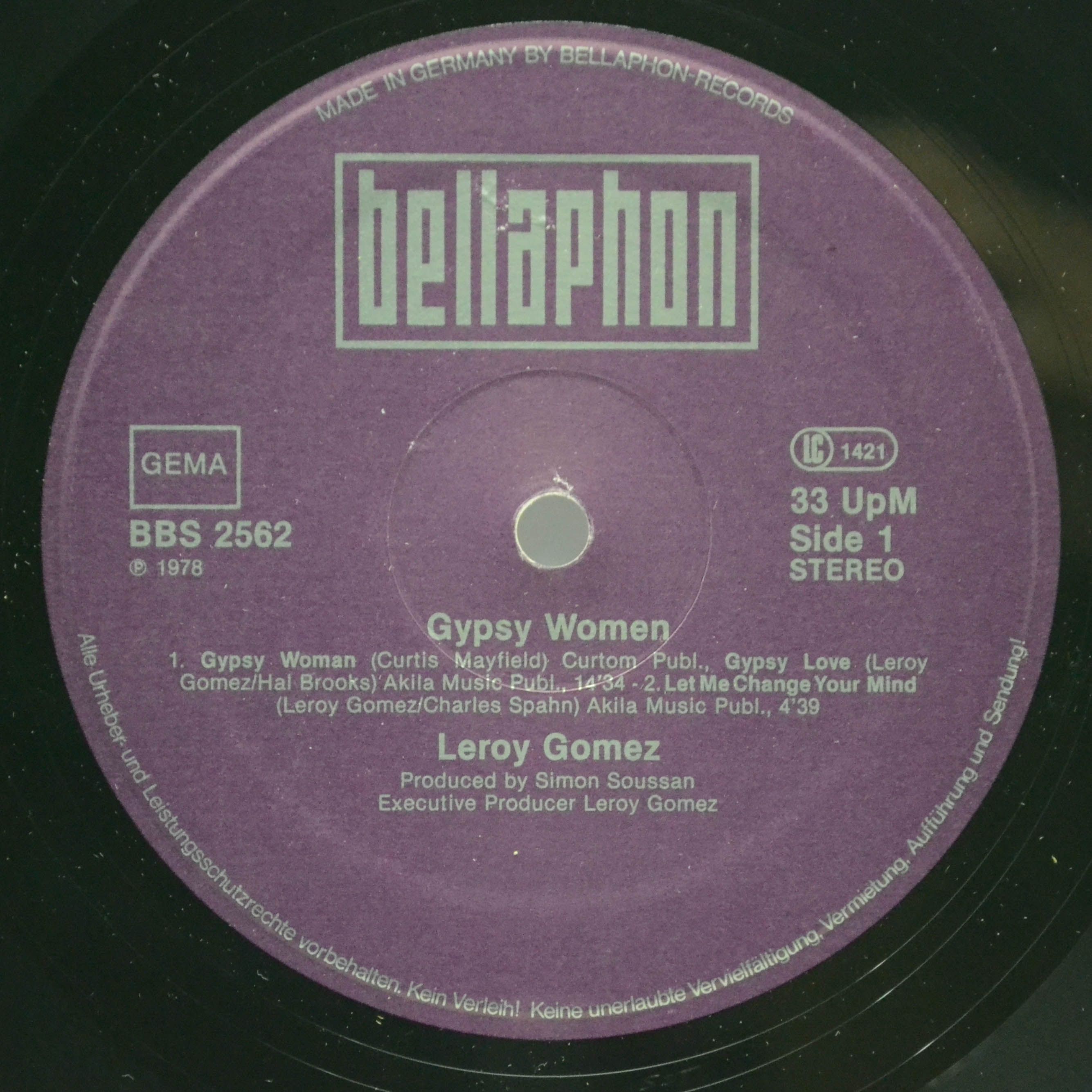 Виниловая пластинка Leroy Gomez — Gypsy Woman, 1978