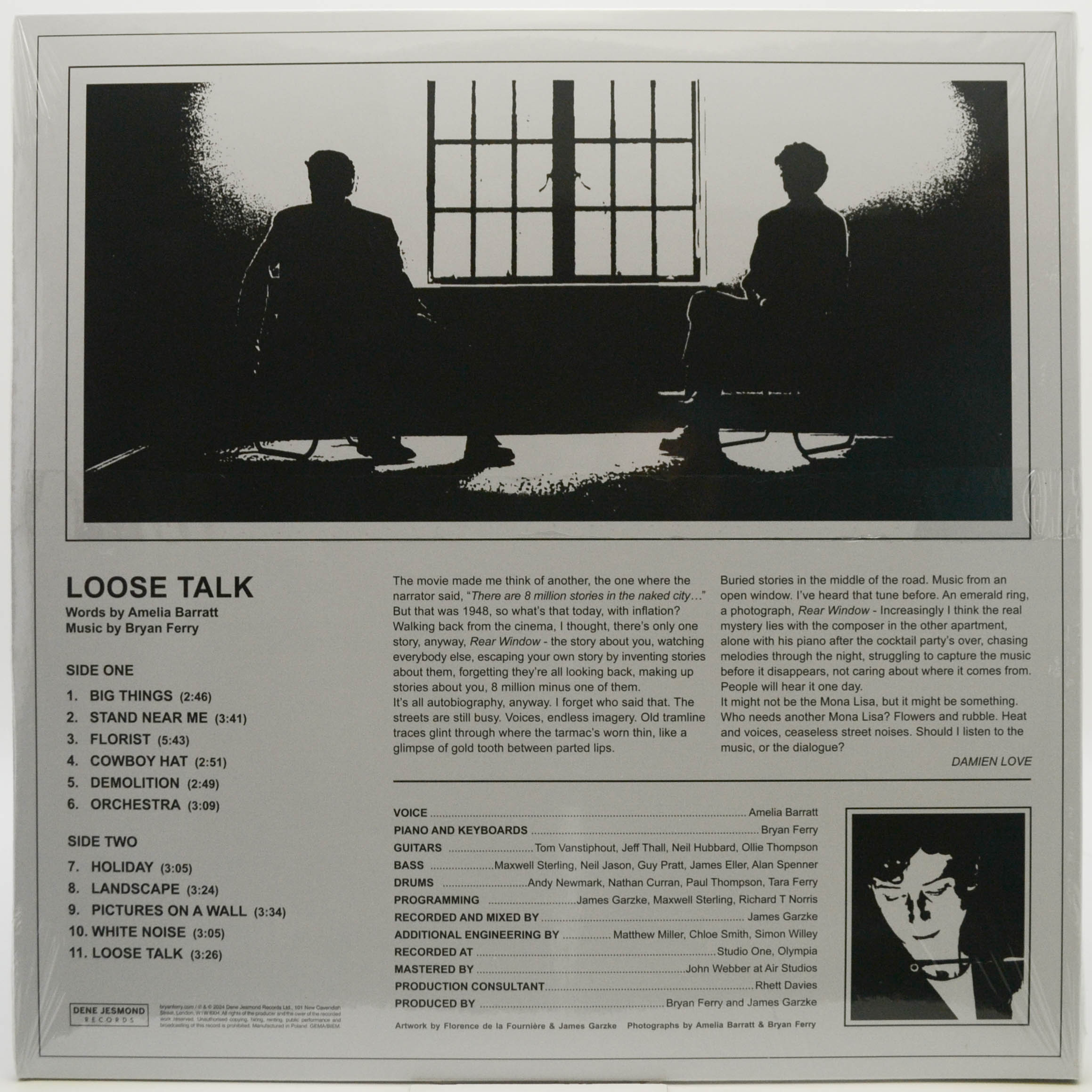 Виниловая пластинка Amelia Barratt, Bryan Ferry — Loose Talk (UK), 2025