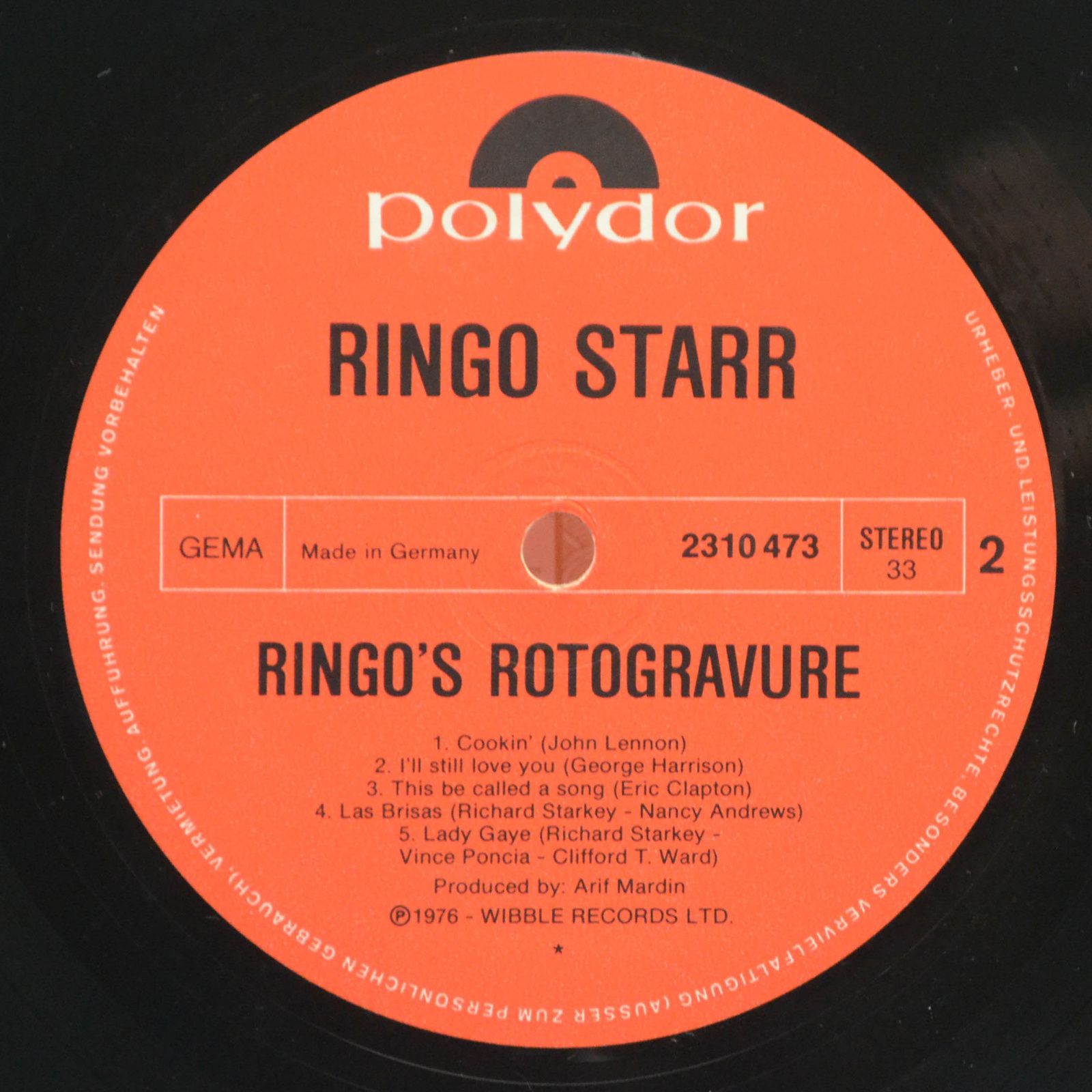 Ringo Starr — Ringo's Rotogravure, 1976