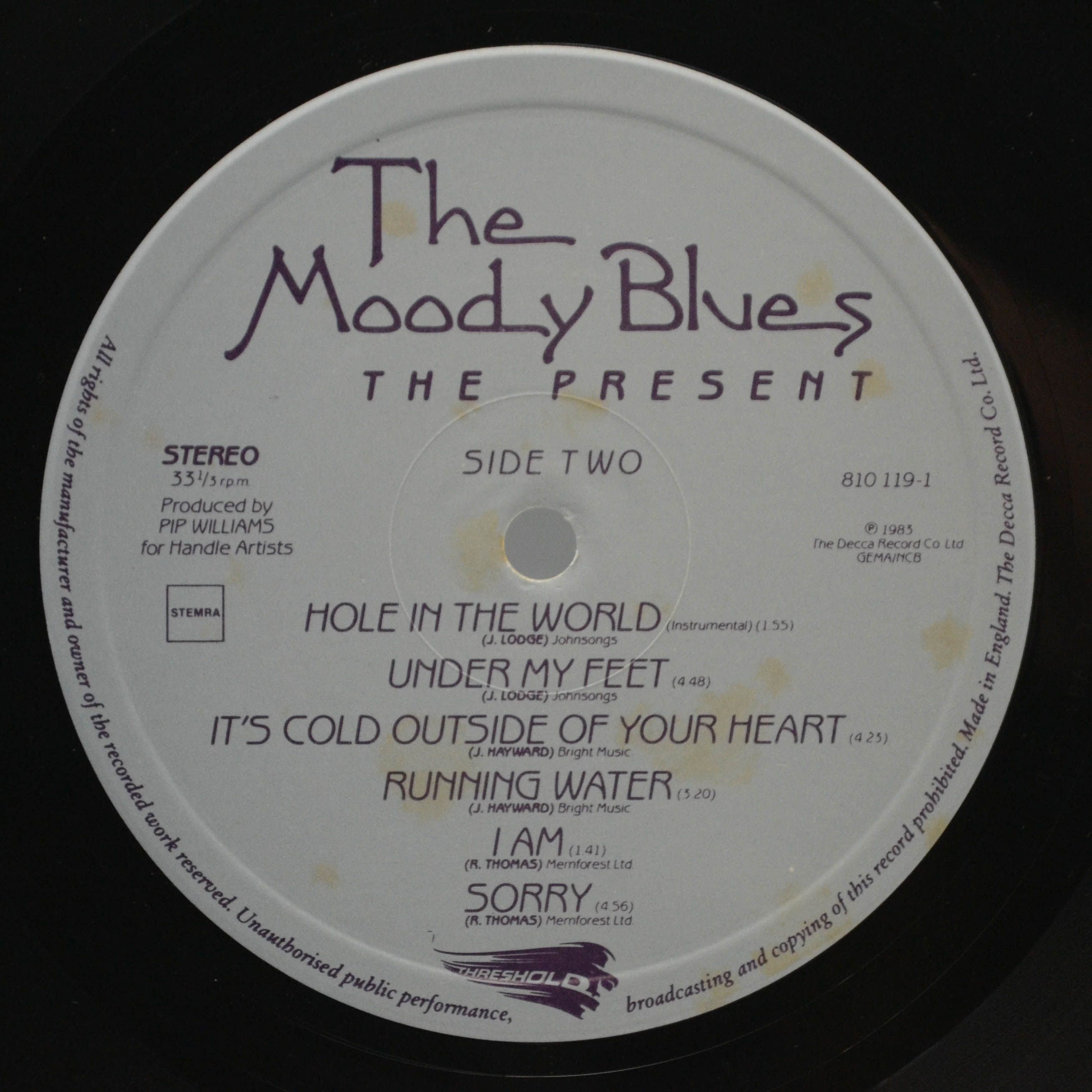 Виниловая пластинка Moody Blues — The Present, 1983