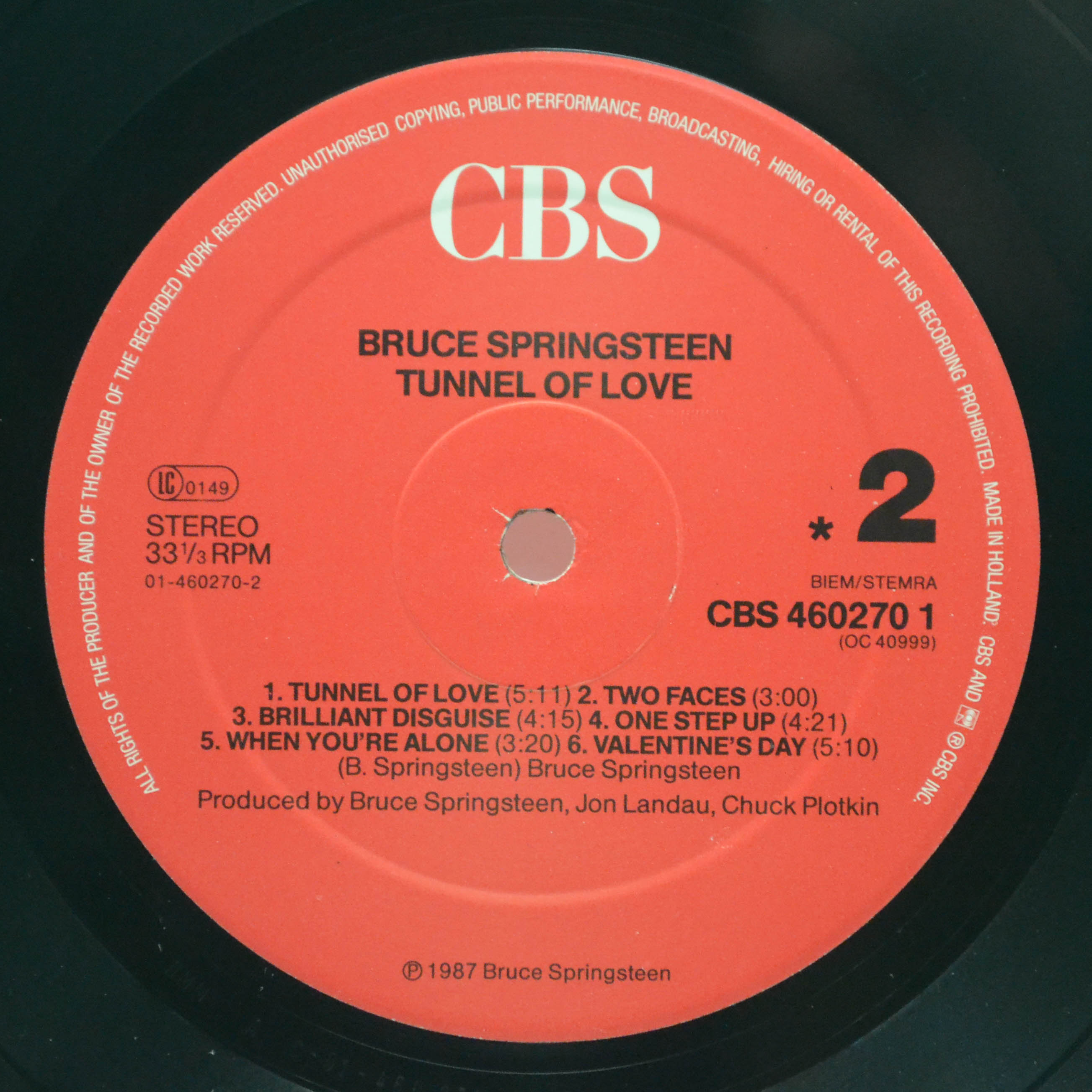 Bruce Springsteen — Tunnel Of Love, 1987