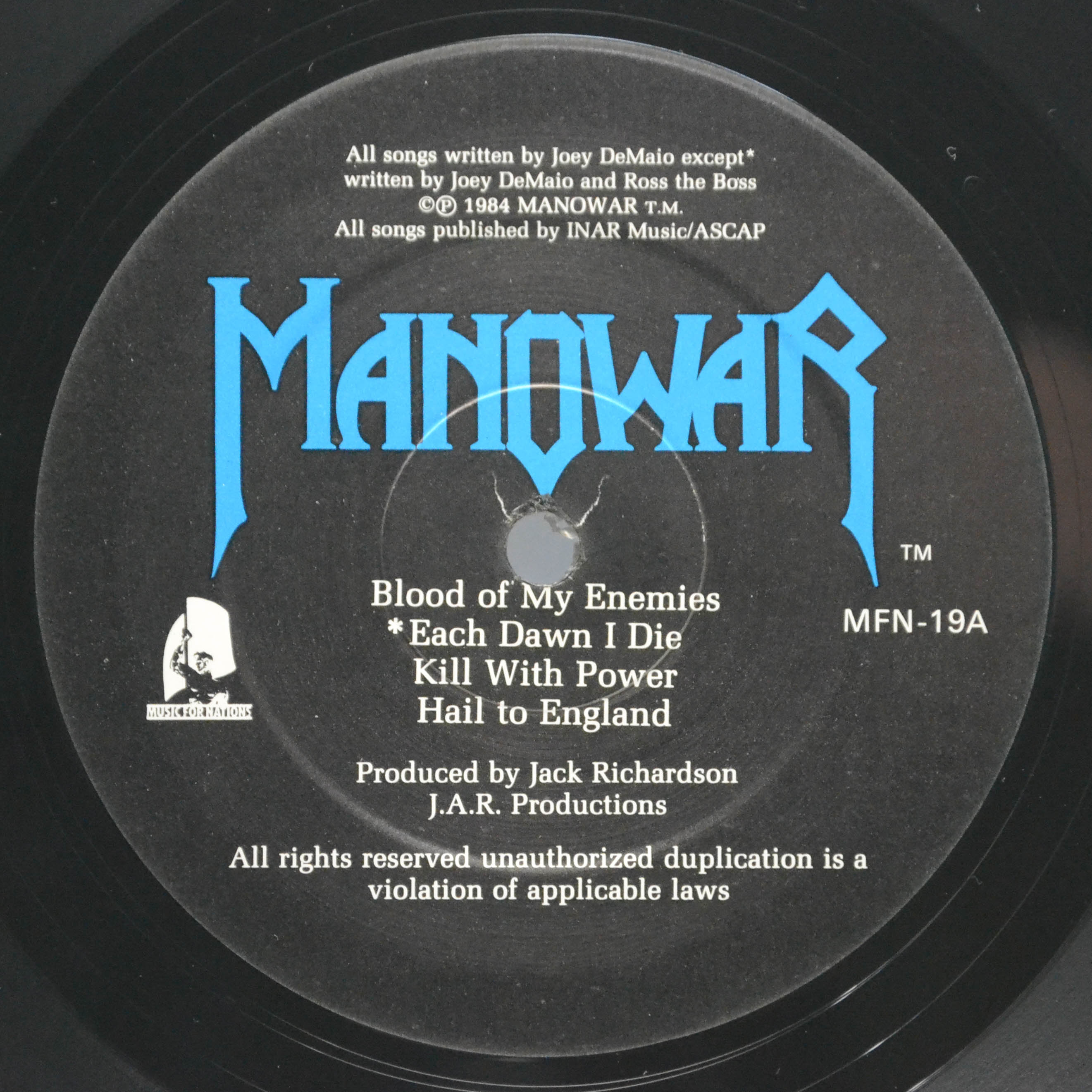 Manowar — Hail To England (UK), 1984