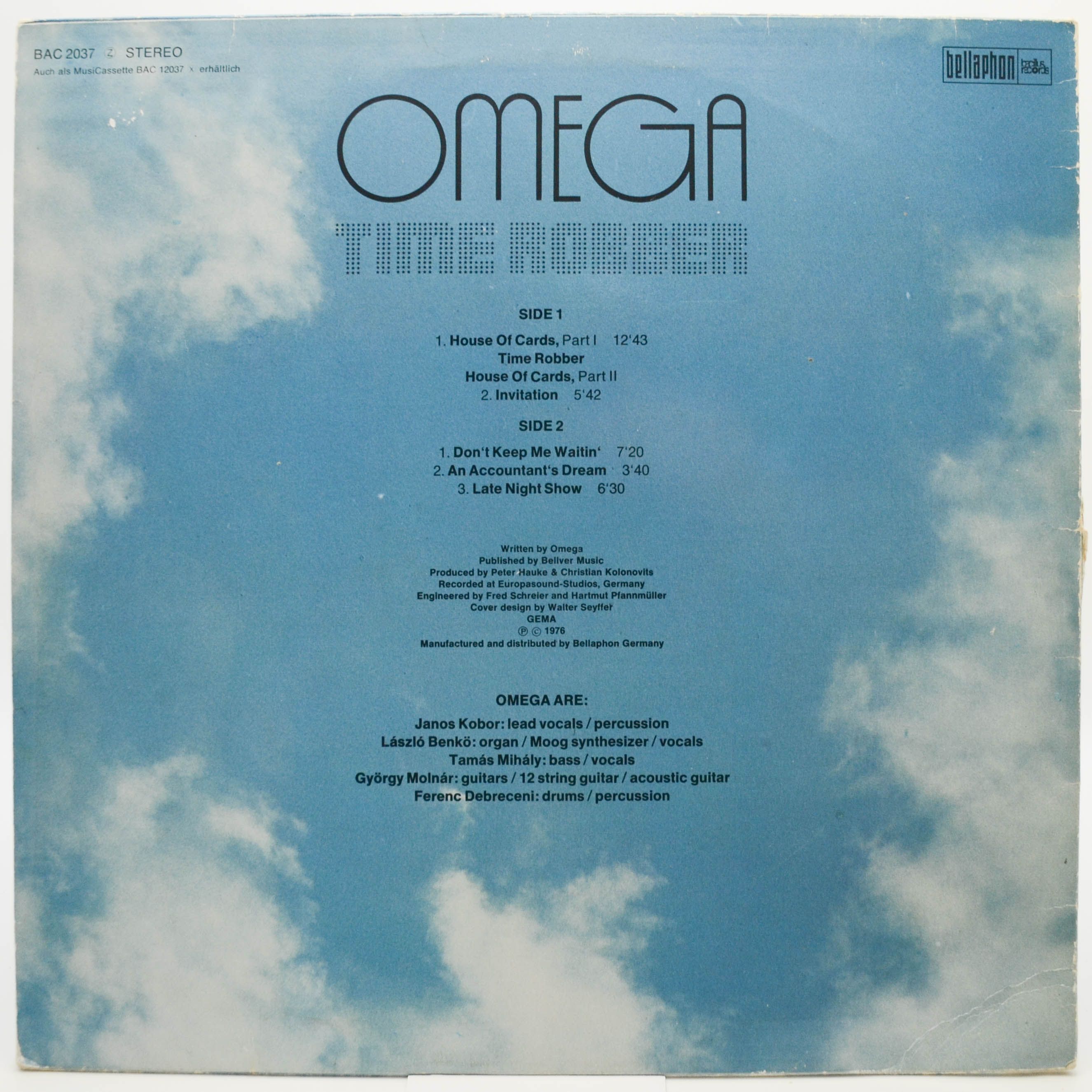 Виниловая пластинка Omega — Time Robber, 1976