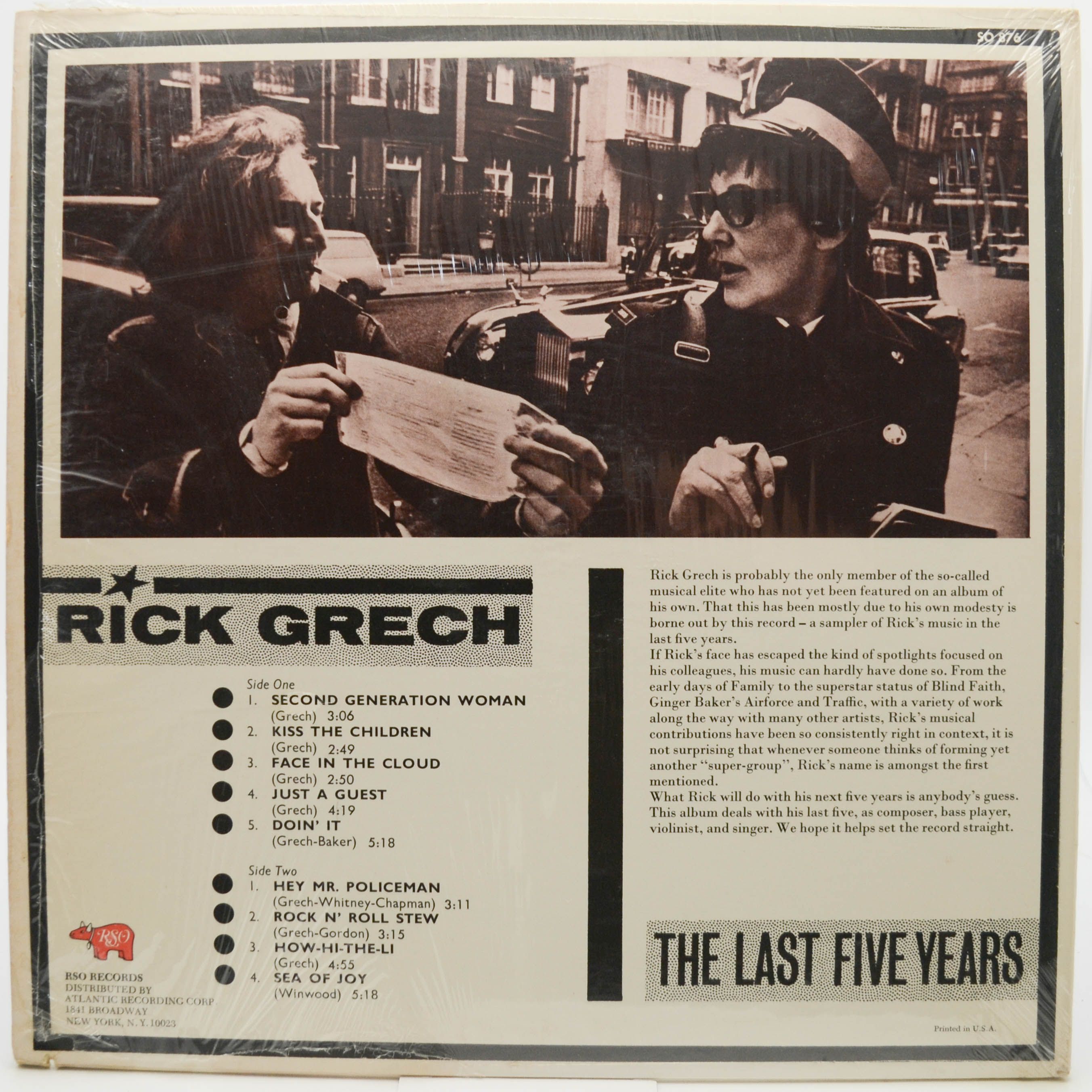 Виниловая пластинка Rick Grech — The Last Five Years (USA), 1973