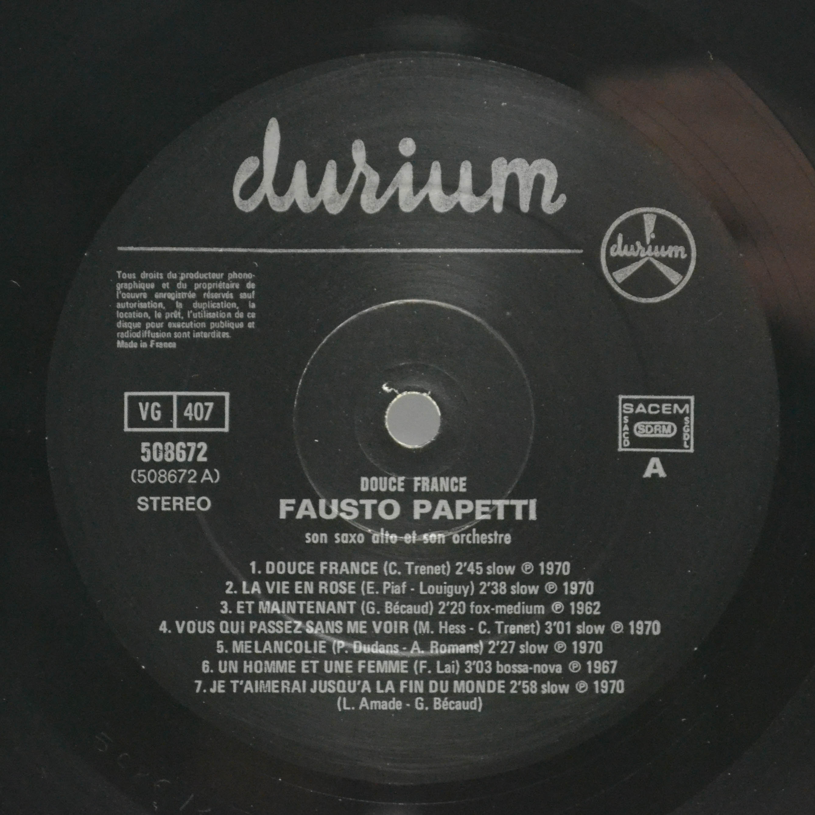 Fausto Papetti — Douce France, 1984