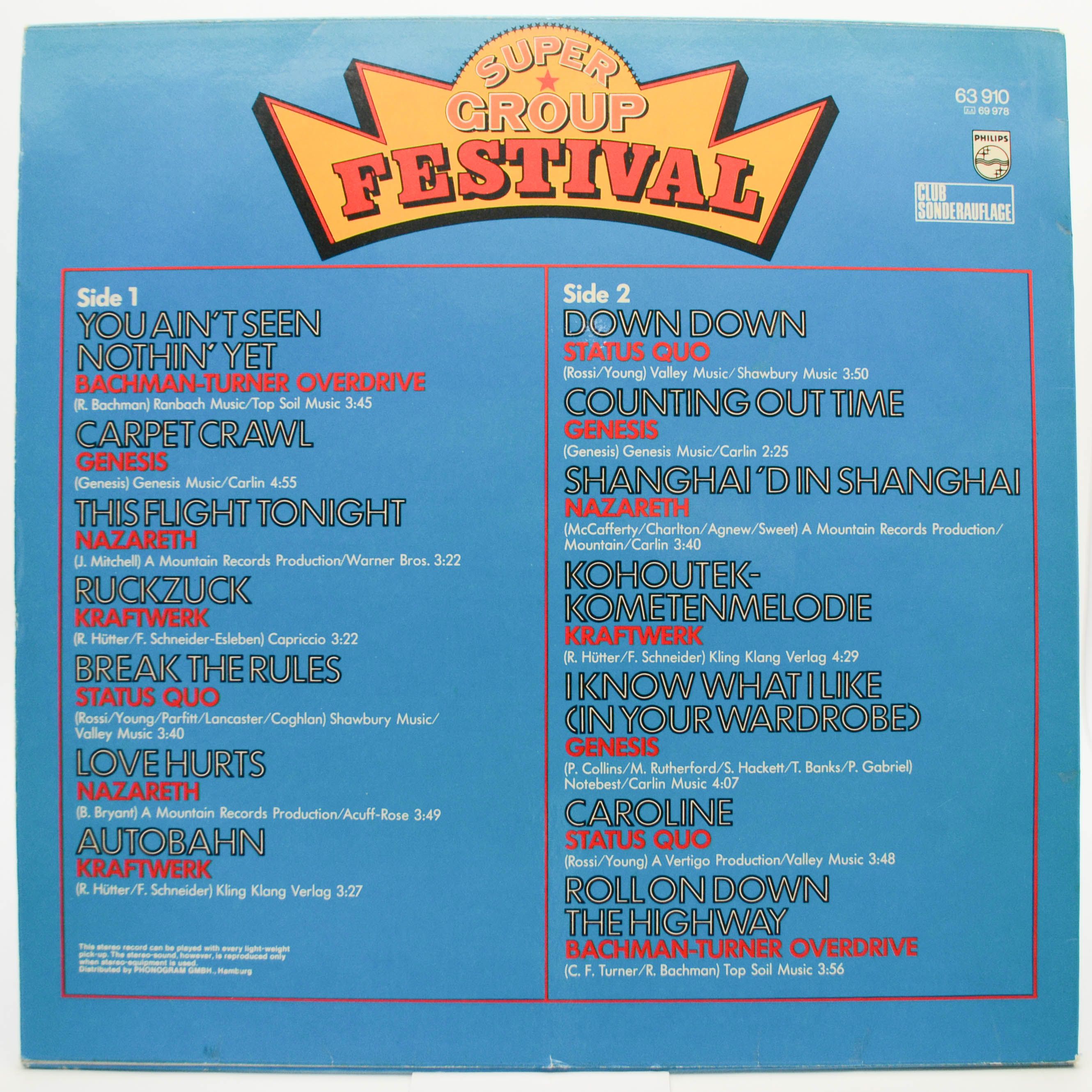 Various — Super Group Festival, 1975