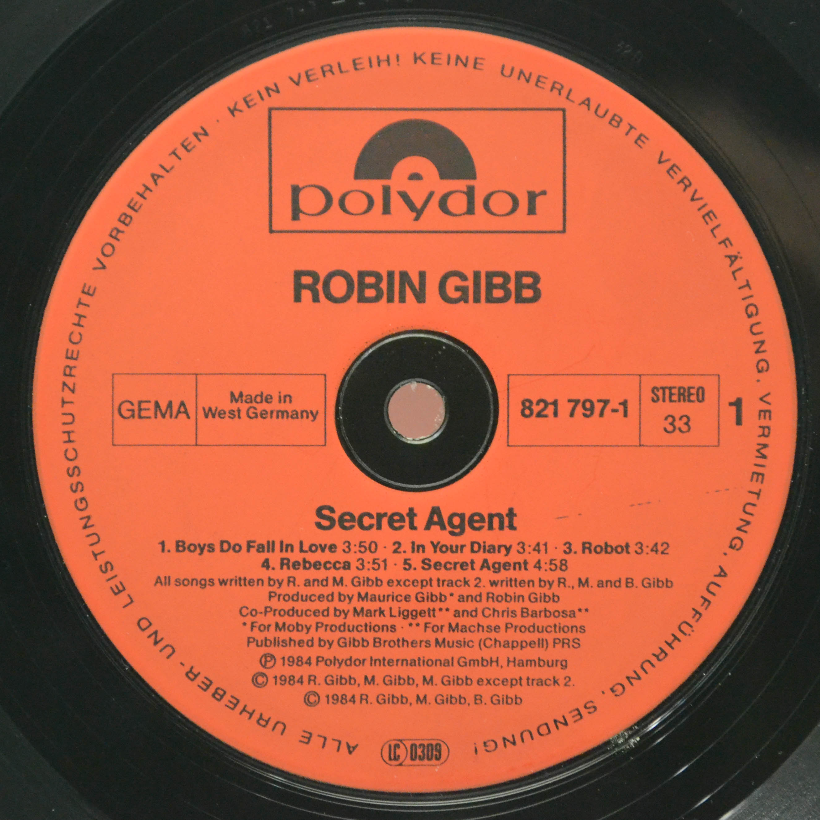 Robin Gibb — Secret Agent, 1984