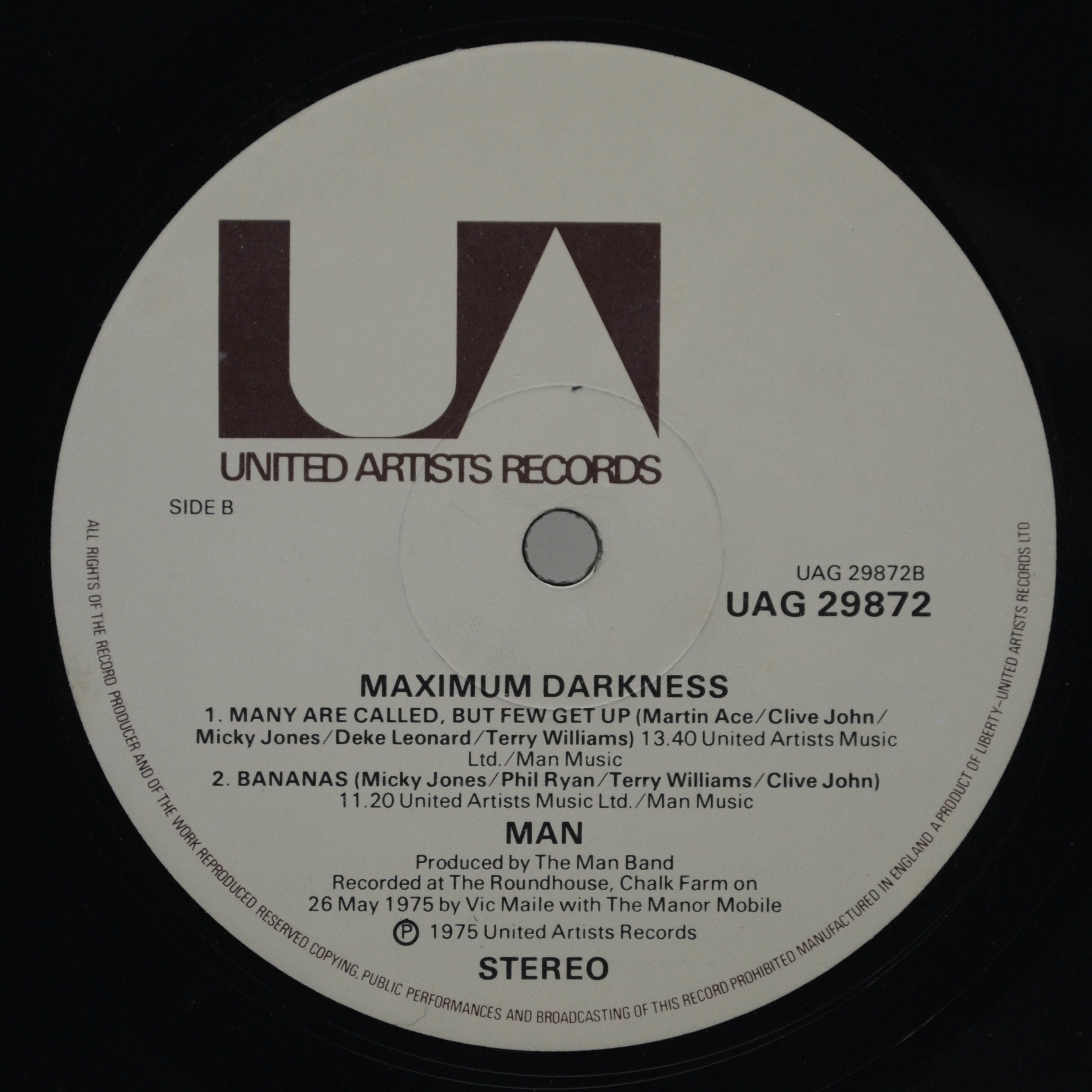 Виниловая пластинка Man — Maximum Darkness (1-st, UK), 1975
