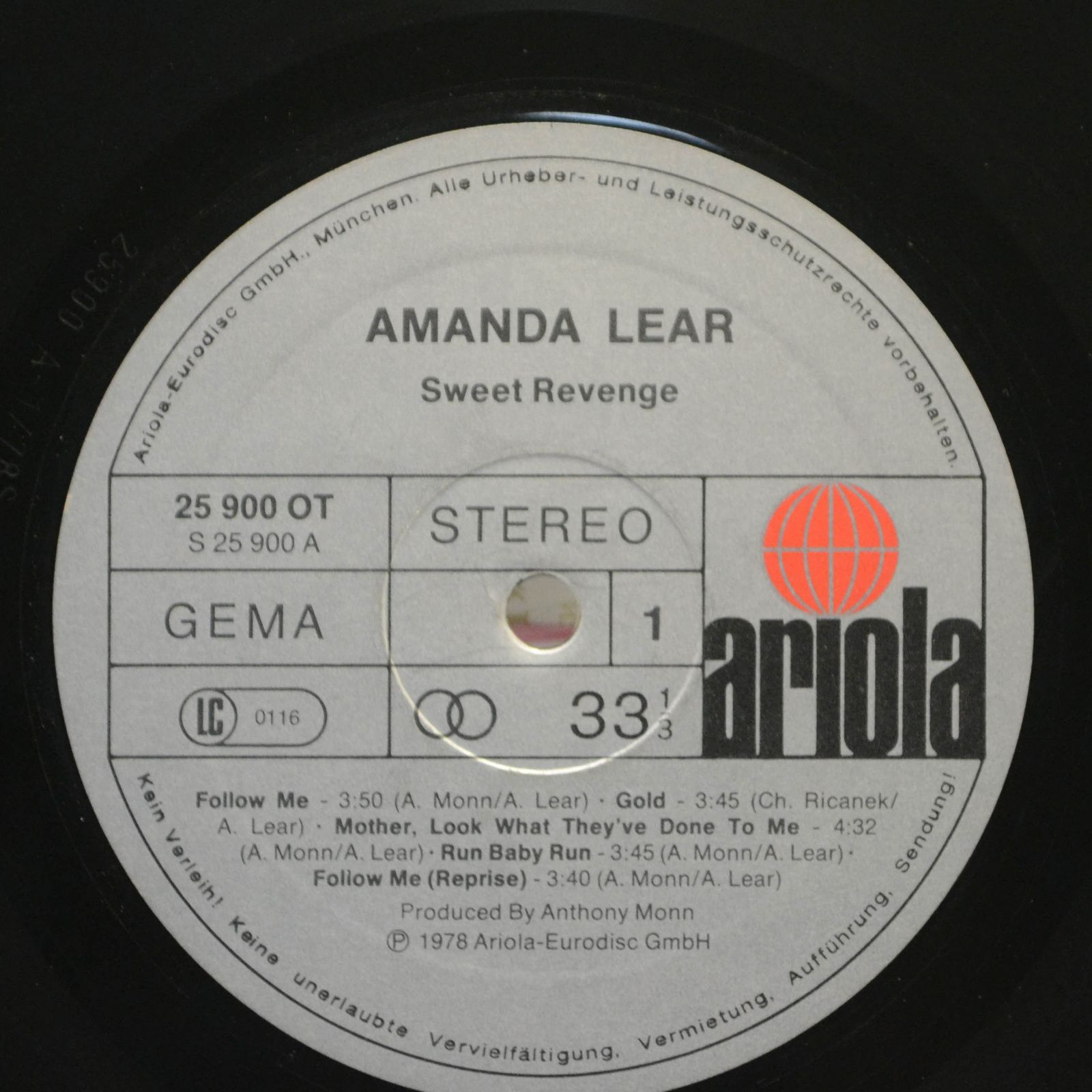 Виниловая пластинка Amanda Lear — Sweet Revenge, 1978