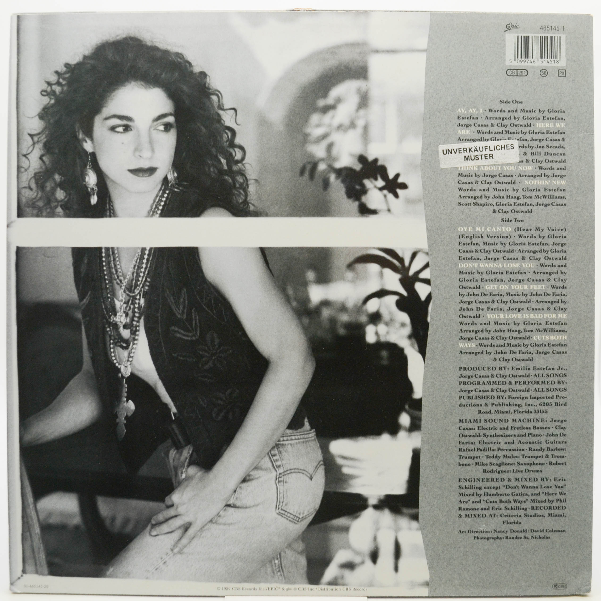 Виниловая пластинка Gloria Estefan — Cuts Both Ways, 1989