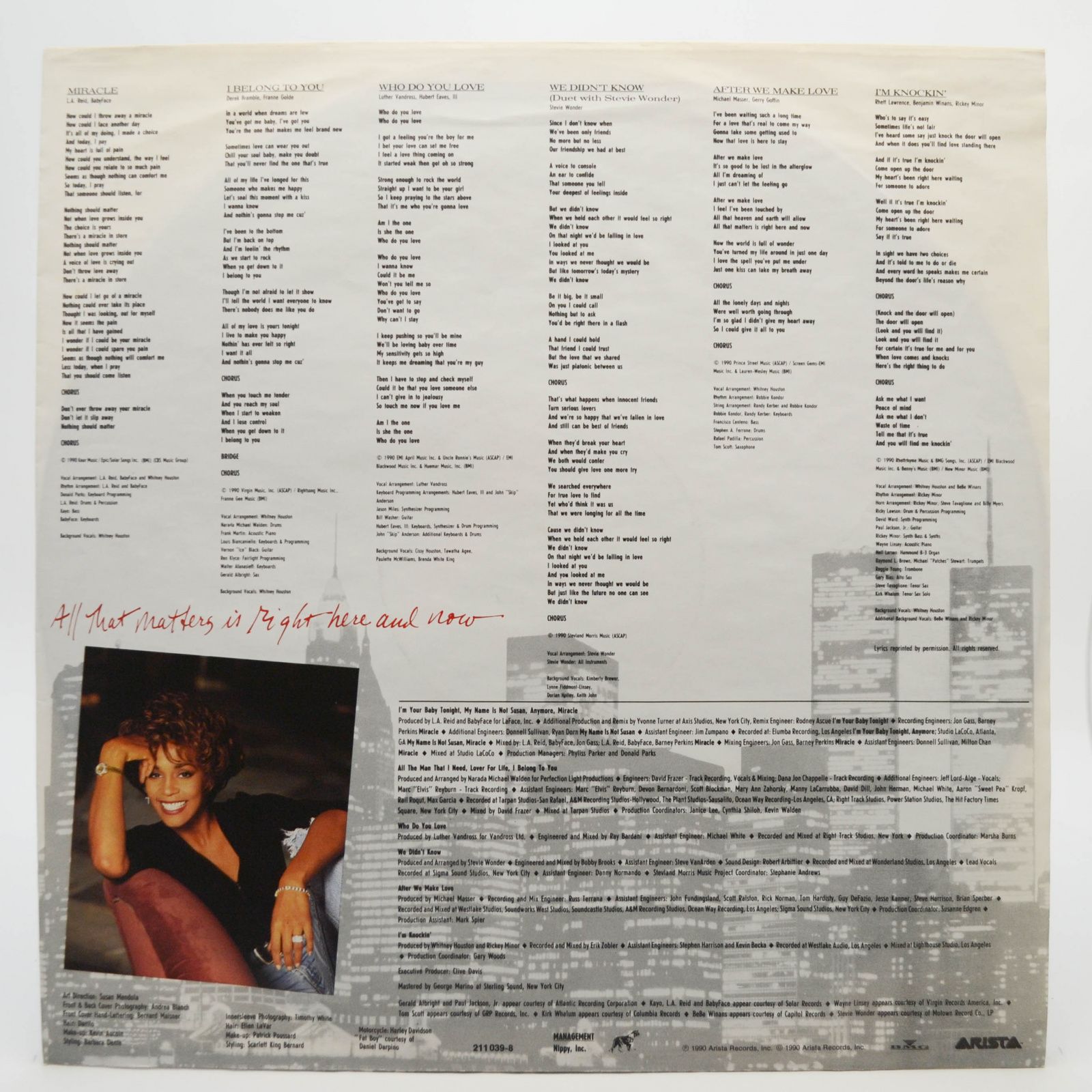 Виниловая пластинка Whitney Houston — I'm Your Baby Tonight, 1990