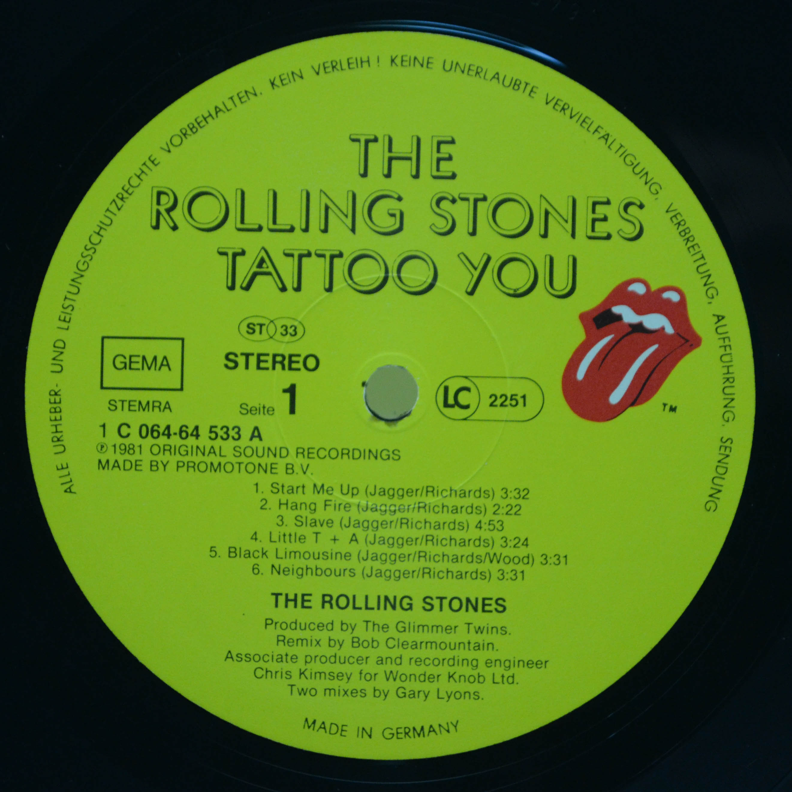 Rolling Stones — Tattoo You, 1981