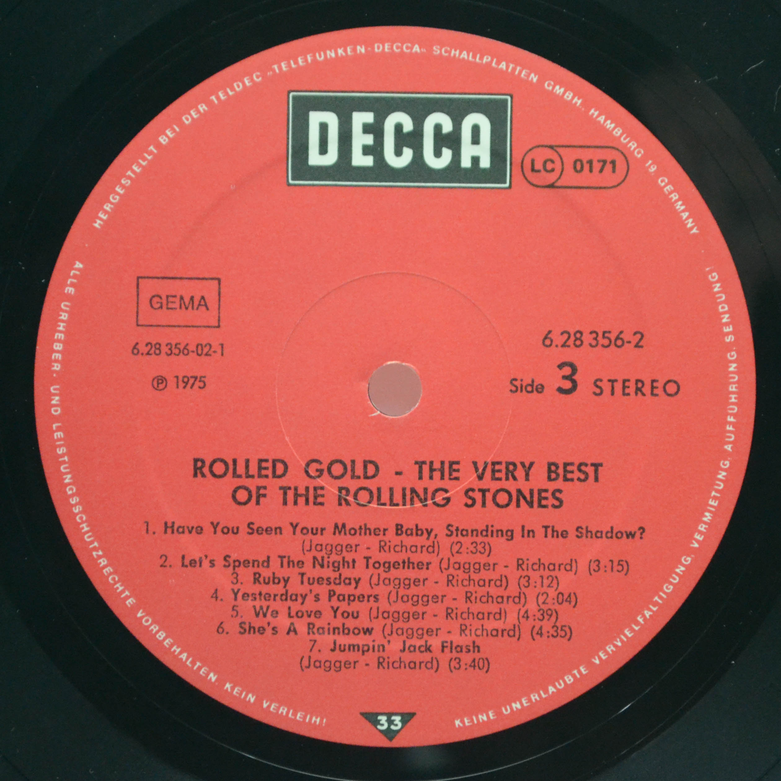 Rolling Stones — Rolled Gold (The Very Best Of The Rolling Stones) (2LP), 1975