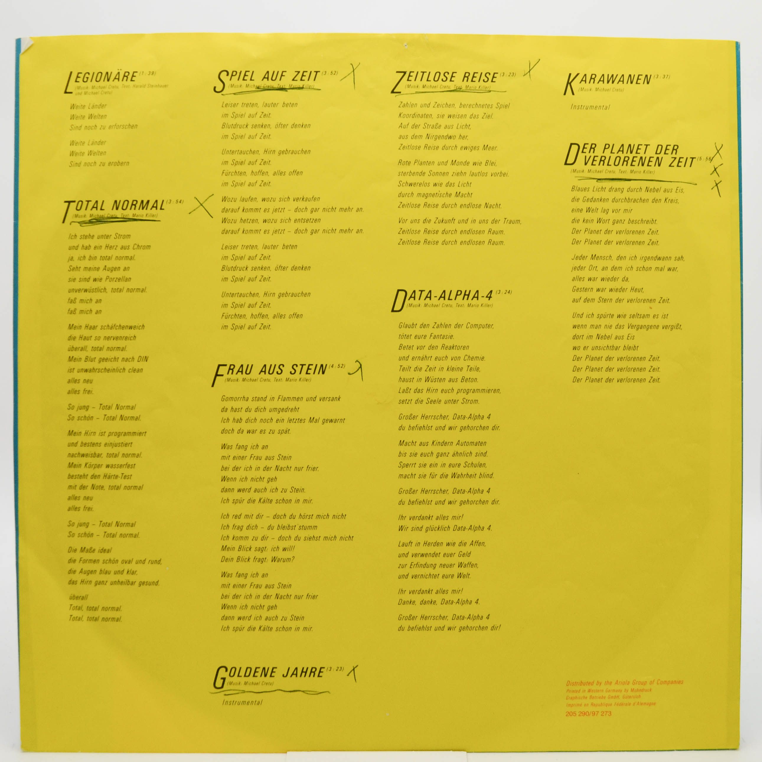 Michael Cretu — Legionäre, 1983