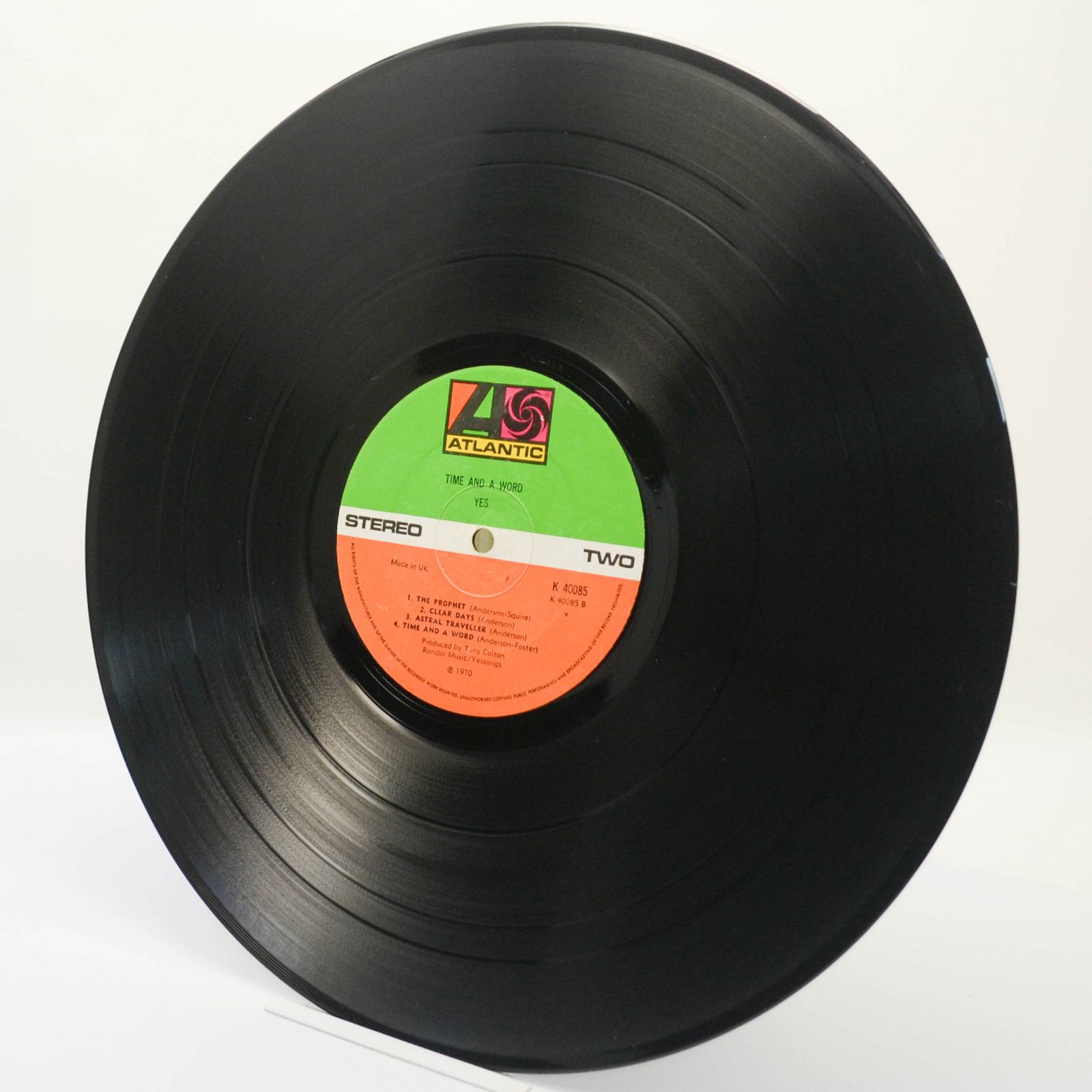 Виниловая пластинка Yes — Time And A Word (UK), 1970