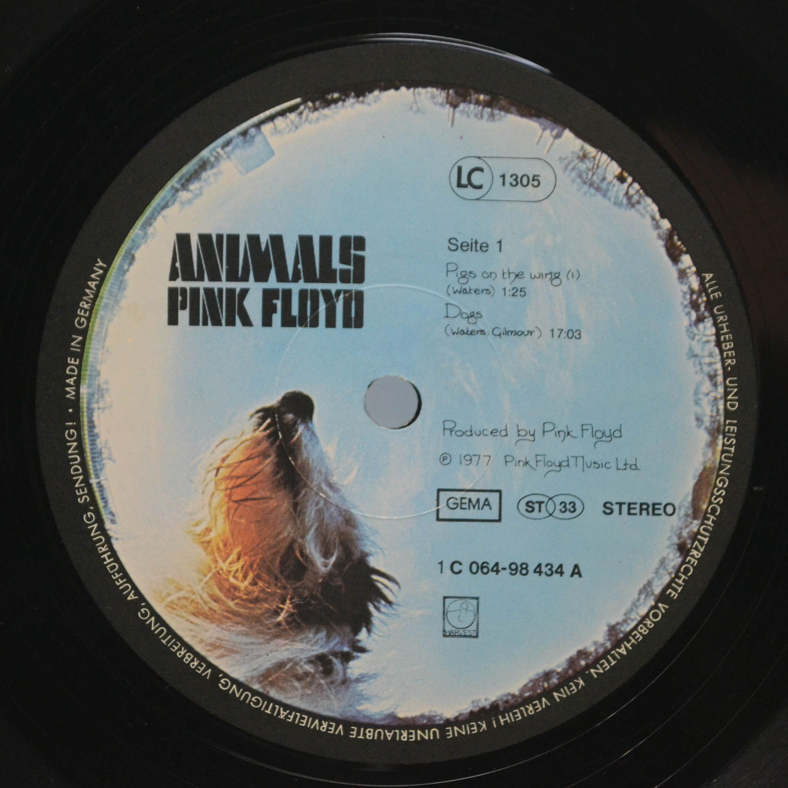 Виниловая пластинка Pink Floyd — Animals, 1977