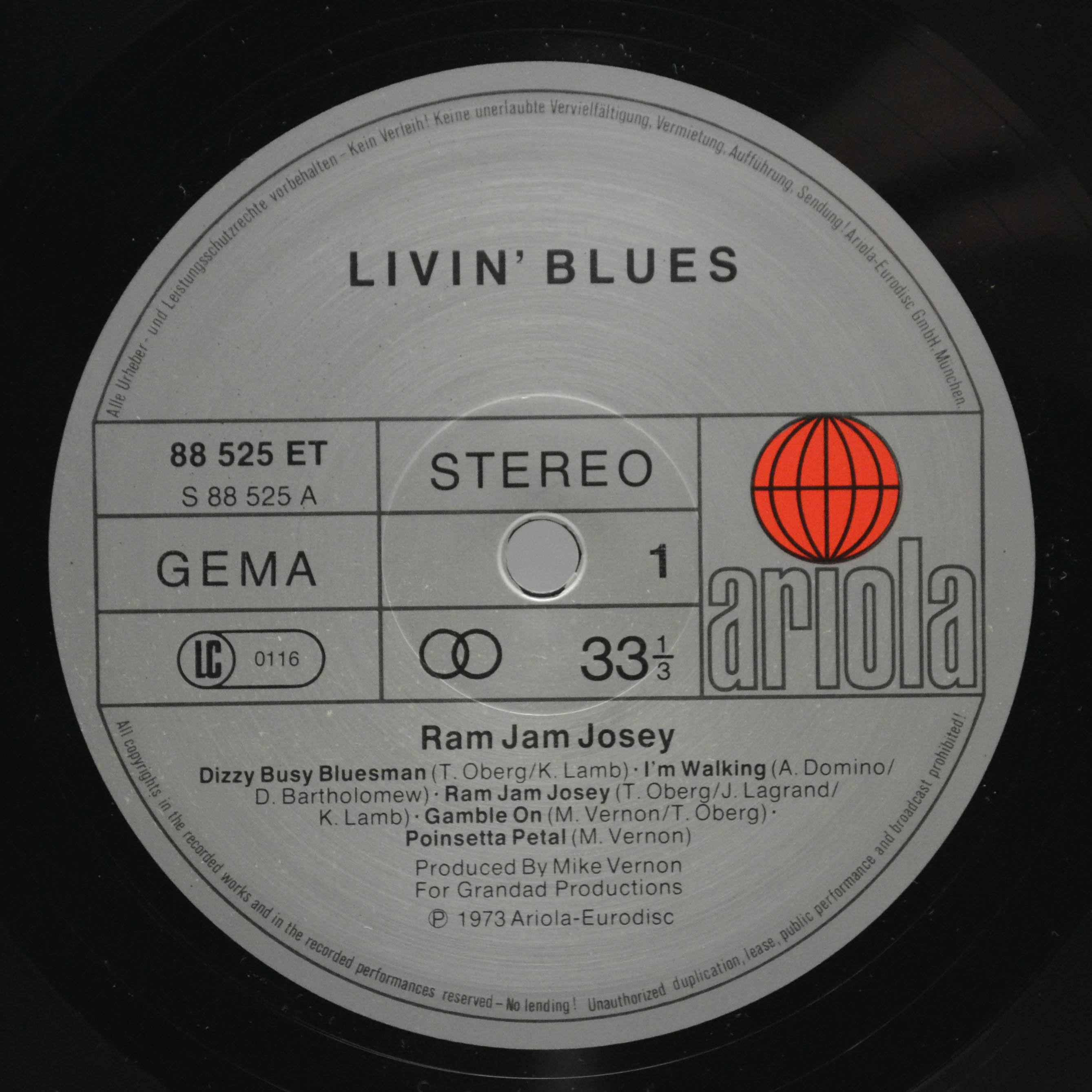 Виниловая пластинка Livin' Blues — Ram Jam Josey, 1973