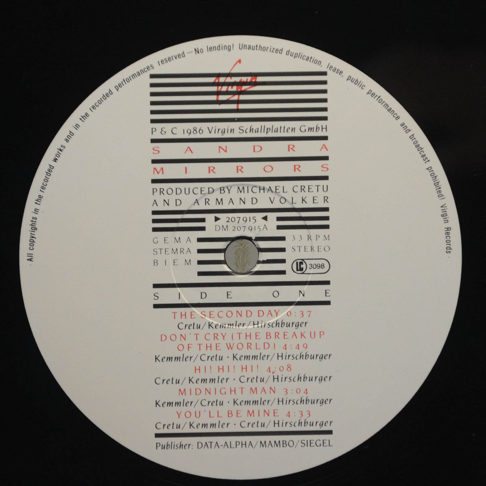 Sandra — Mirrors, 1986