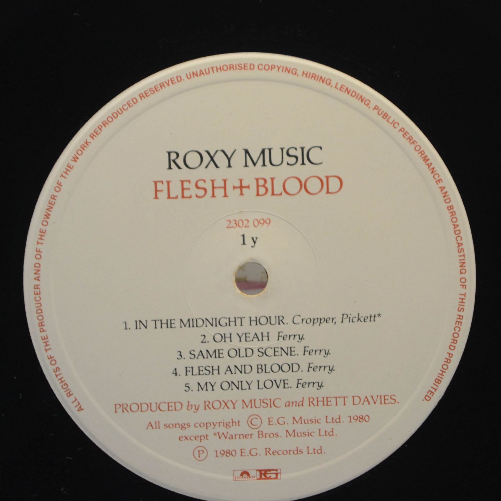 Виниловая пластинка Roxy Music — Flesh + Blood, 1980