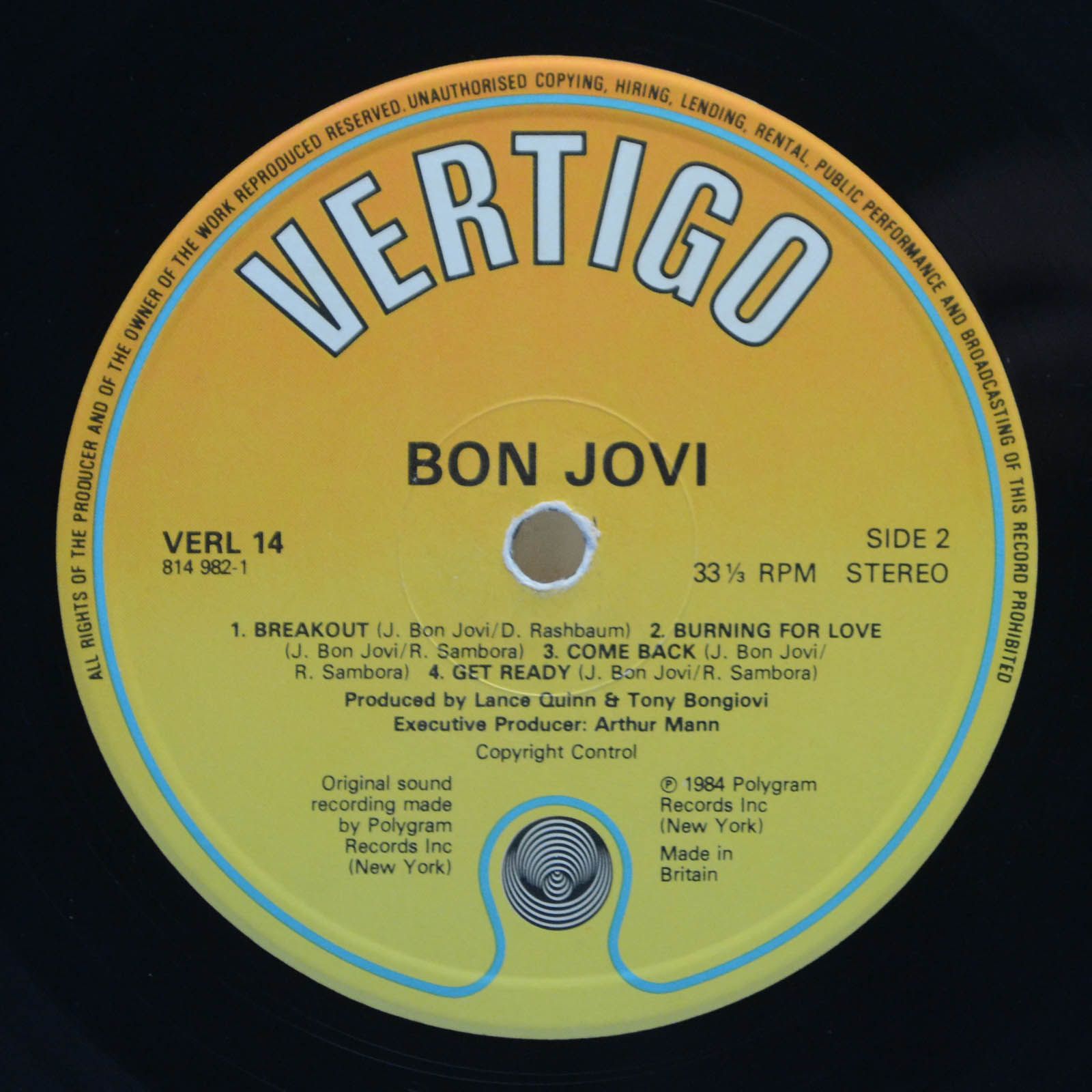 Bon Jovi — Bon Jovi (UK), 1984