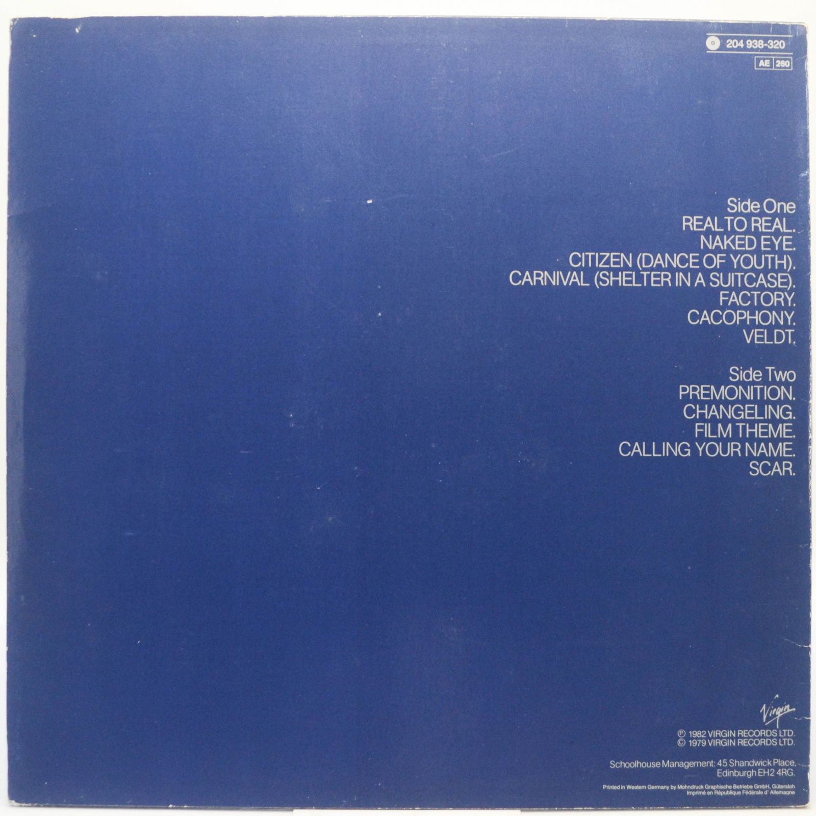 Виниловая пластинка Simple Minds — Real To Real Cacophony, 1982
