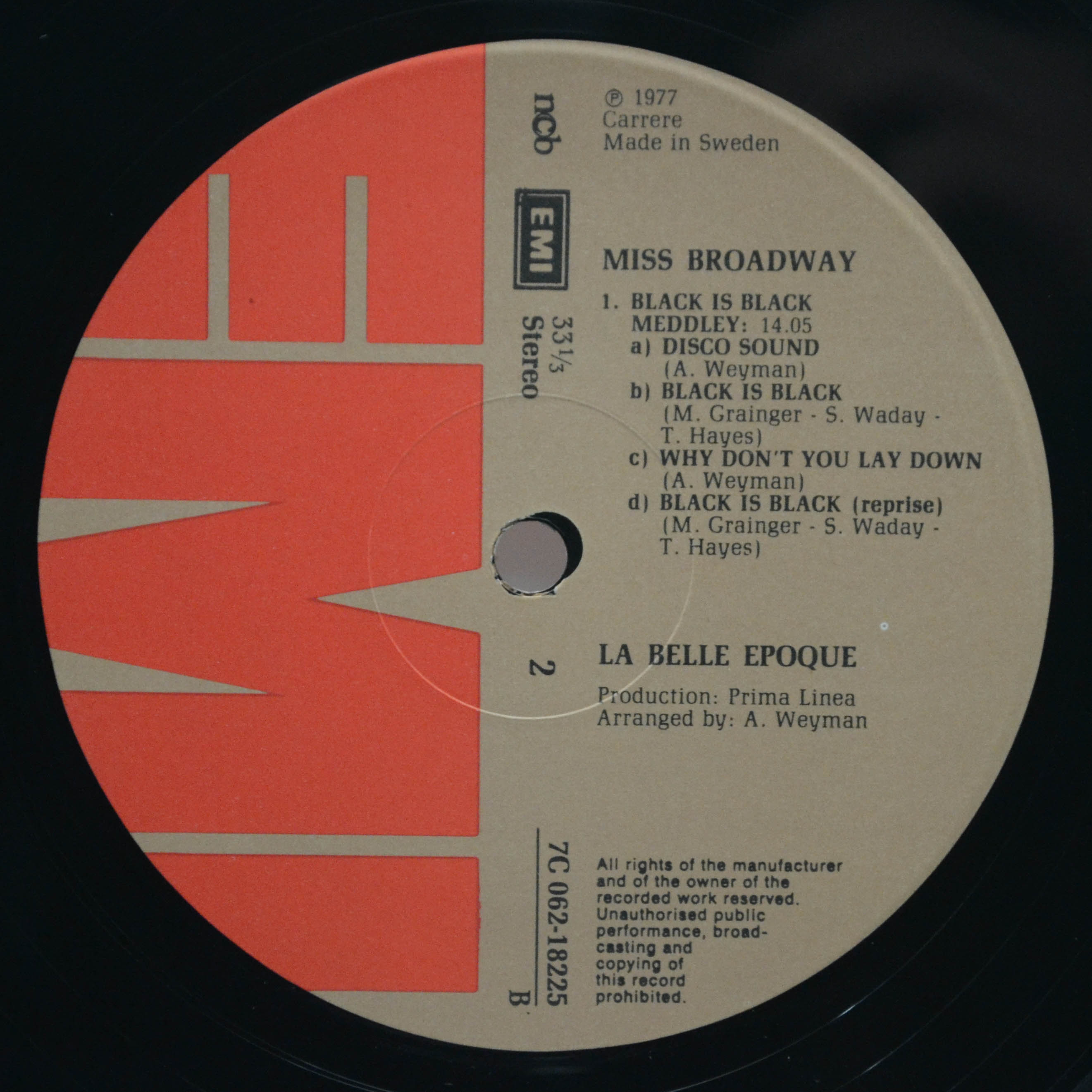 Belle Epoque — Miss Broadway, 1977