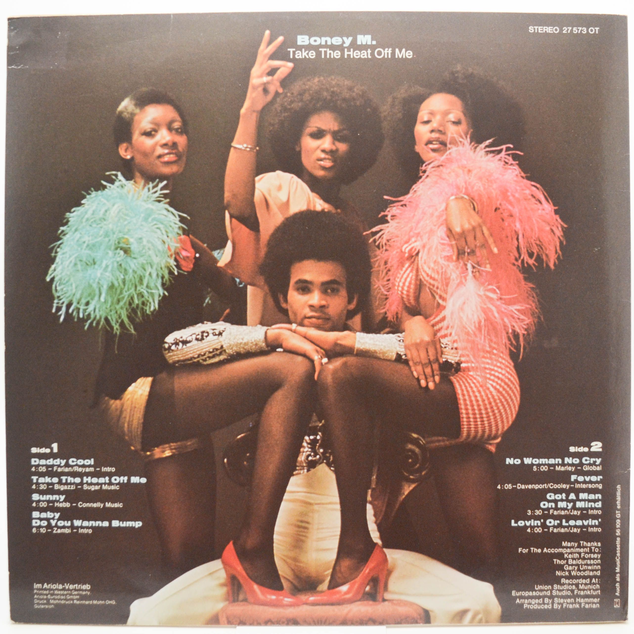 Boney M. — Take The Heat Off Me (poster), 1976